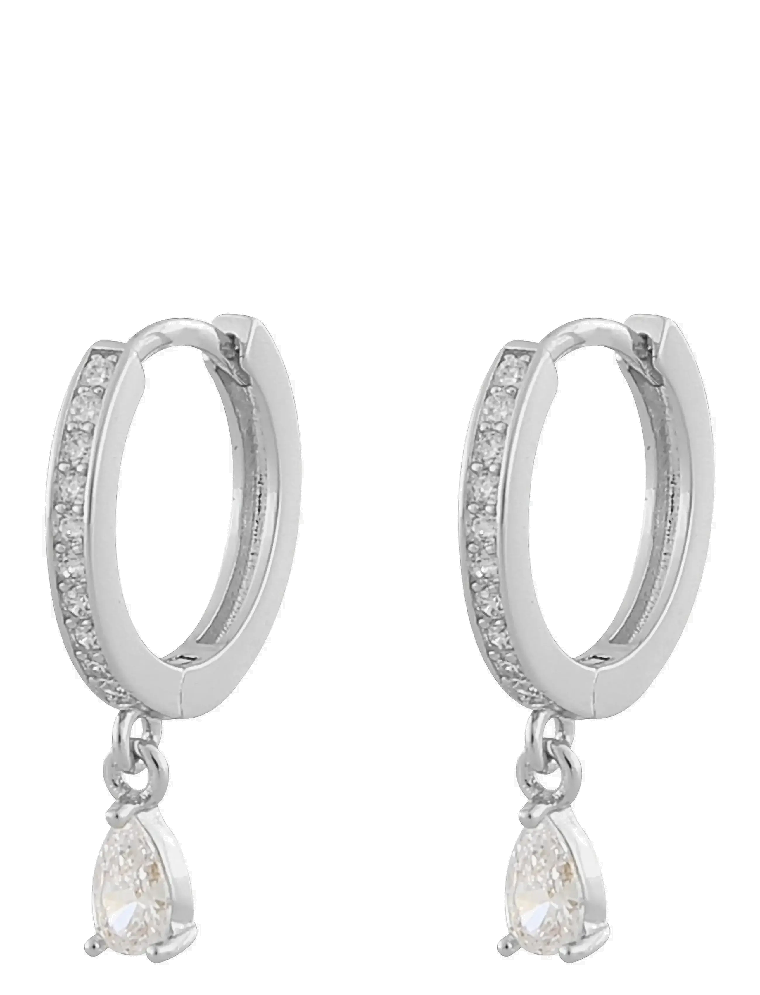 SNÖ of Sweden Camille Drop Ring Ear - Accessoires - S/CLEAR / silver