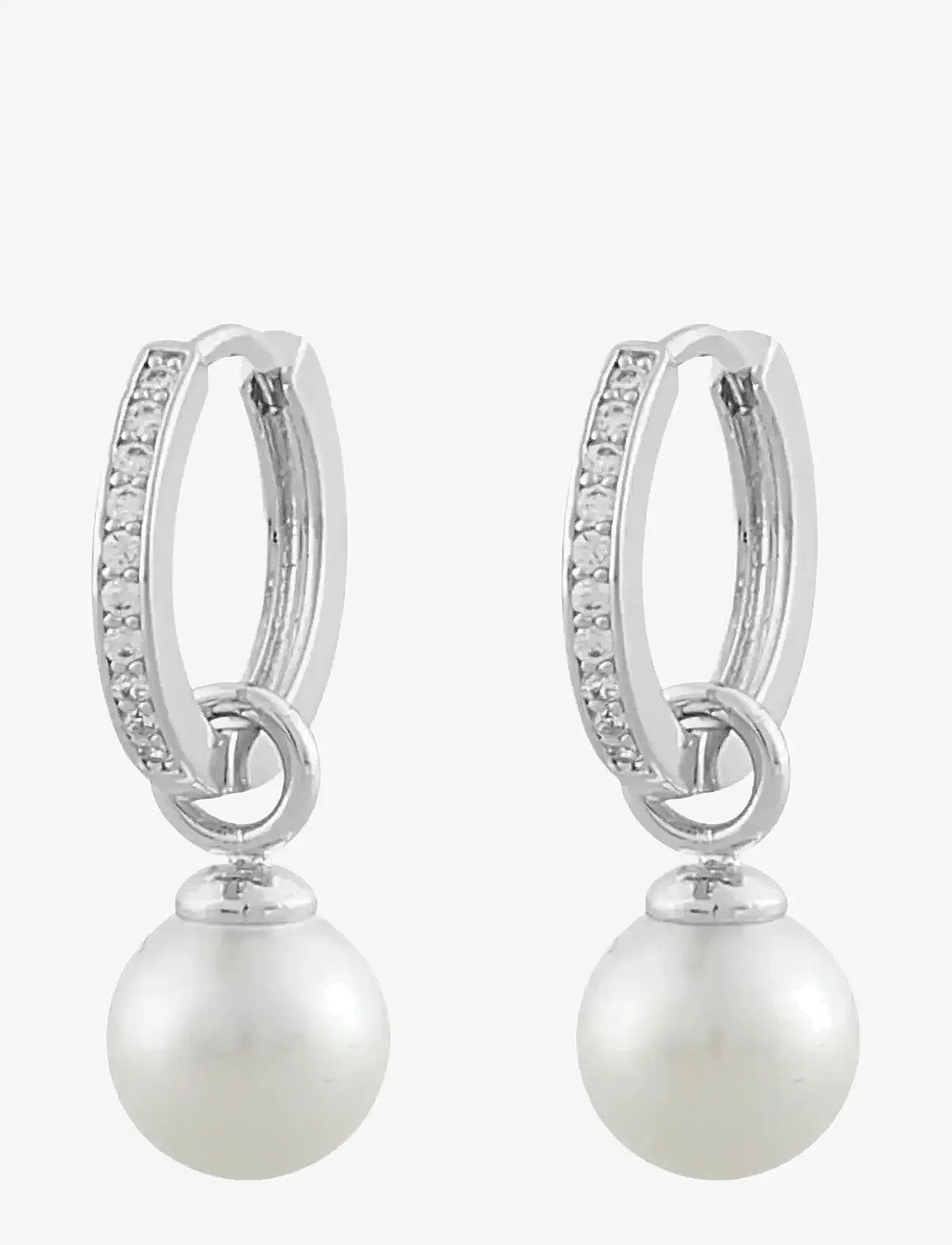 SNÖ of Sweden - Core pearl ring ear - pärlörhängen - s/white - 1