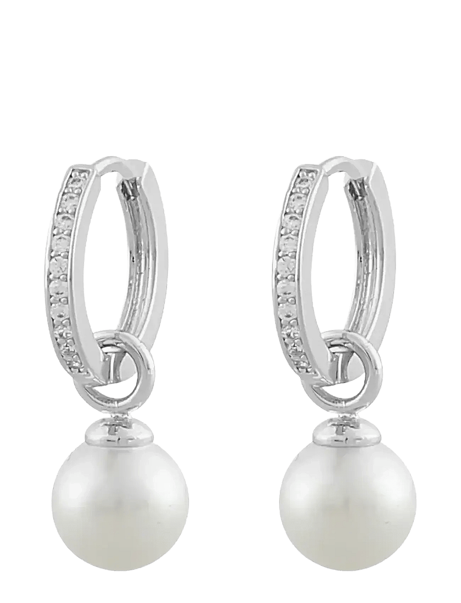 SNÖ of Sweden - Core pearl ring ear s/white - Onesize - pärlitega kõrvarõngad - s/white - 1