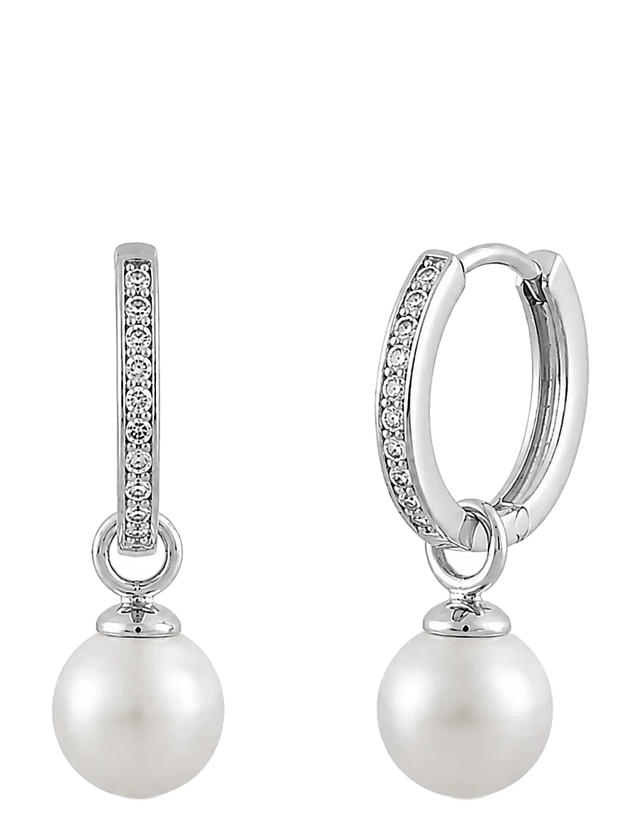SNÖ of Sweden - Core pearl ring ear s/white - Onesize - pärlitega kõrvarõngad - s/white - 2