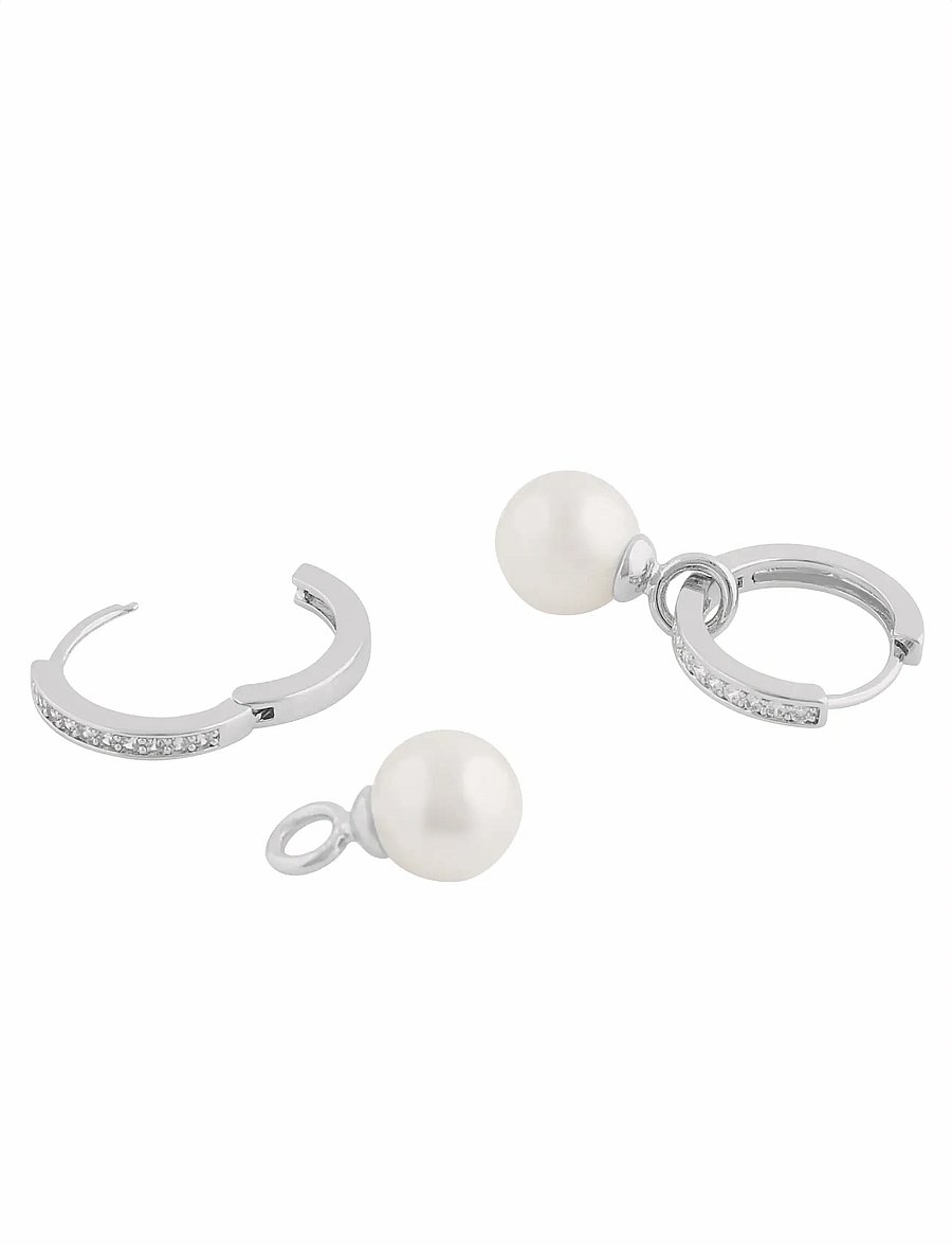 SNÖ of Sweden - Core pearl ring ear s/white - Onesize - pärlitega kõrvarõngad - s/white - 3