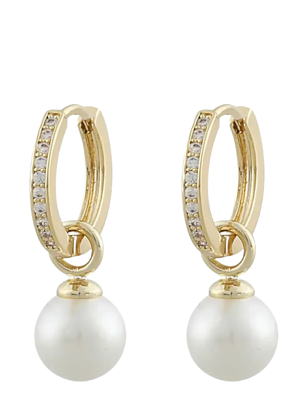 SNÖ of Sweden Core pearl ring ear g/white - Onesize - Accessoires - G/WHITE / gold