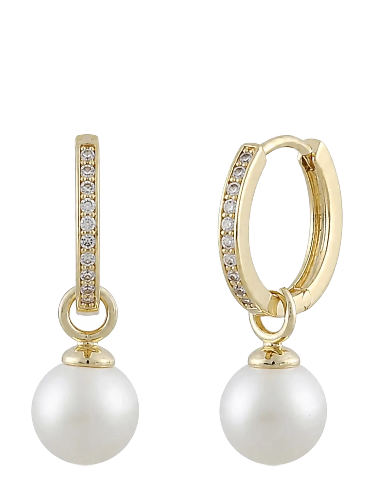 SNÖ of Sweden - Core pearl ring ear g/white - Onesize - perlenohrringe - g/white - 2