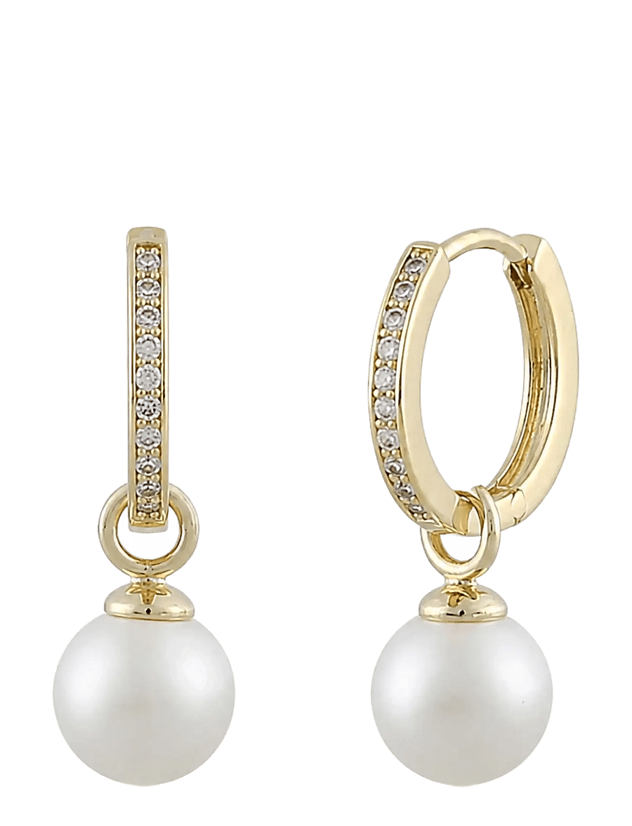 SNÖ of Sweden - Core pearl ring ear g/white - Onesize - perlenohrringe - g/white - 2