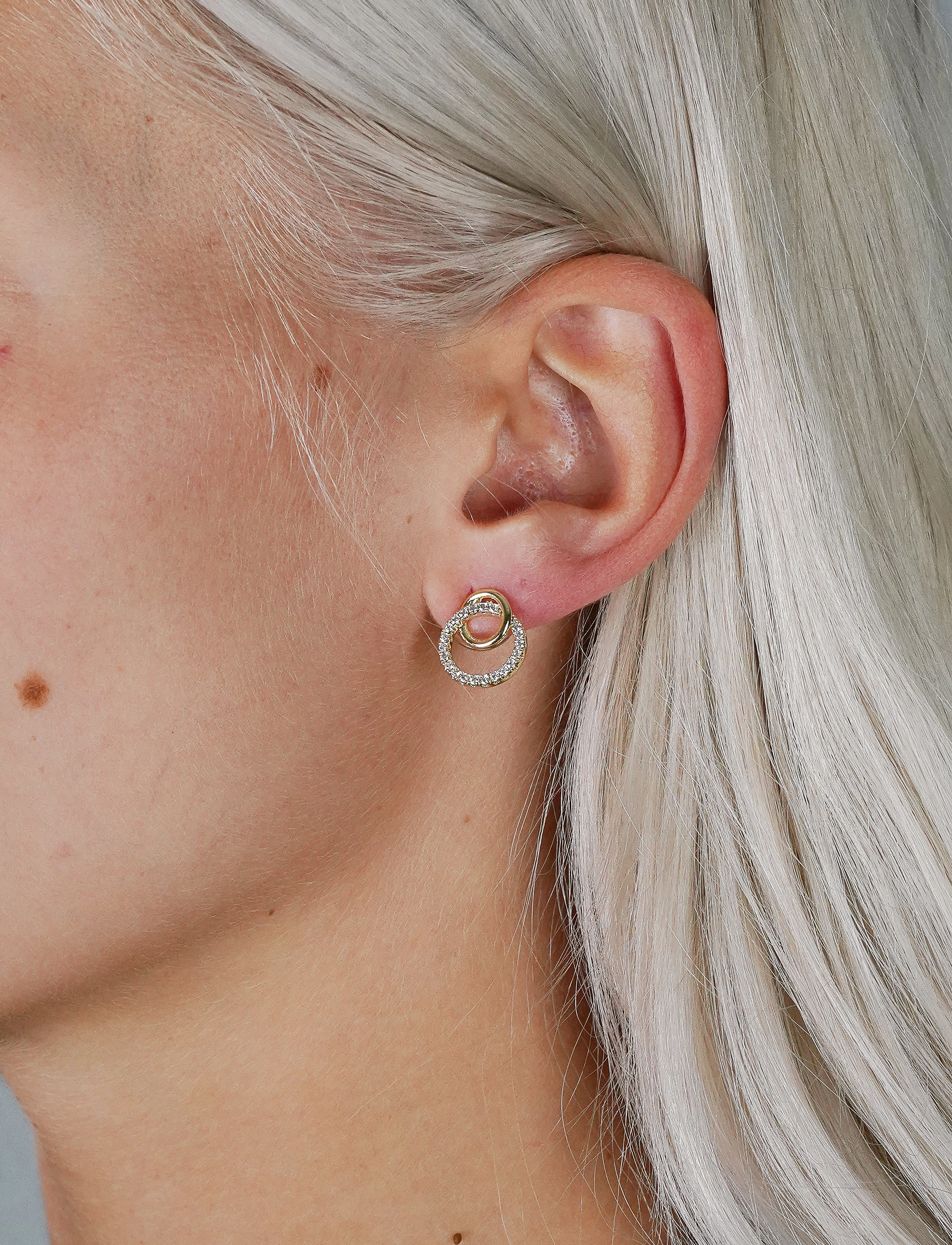 SNÖ of Sweden - Mona Irregular Ear - gold/clear - 3