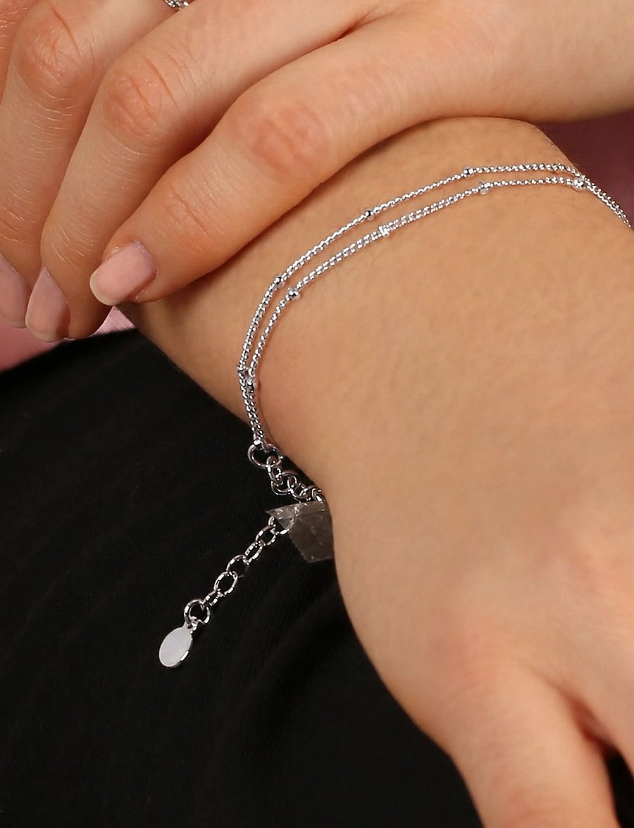 SNÖ of Sweden - Amsterdam double chain brace plain s - Onesize - kettenarmbänder - plain s - 0
