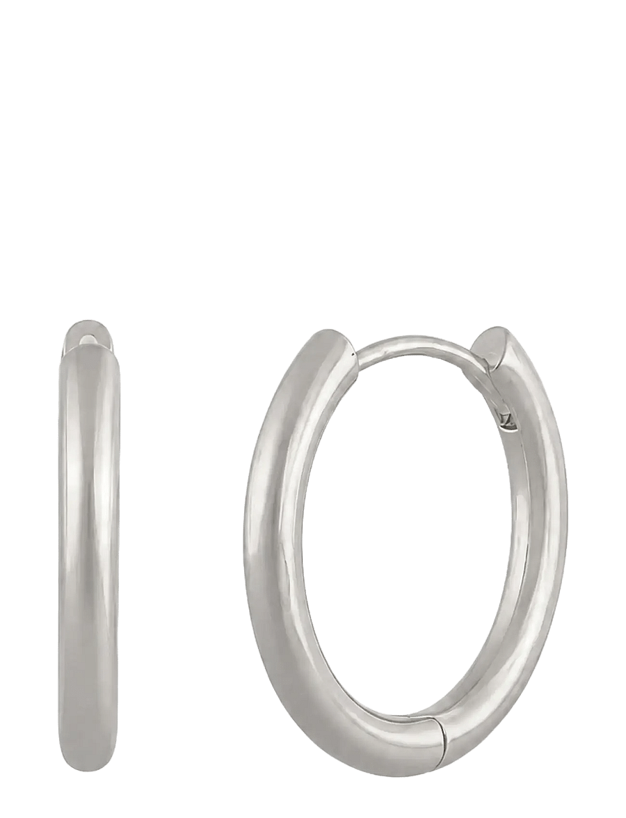SNÖ of Sweden - Amsterdam small ring ear 20mm plain s - Onesize - creoler & hoops - plain s - 1