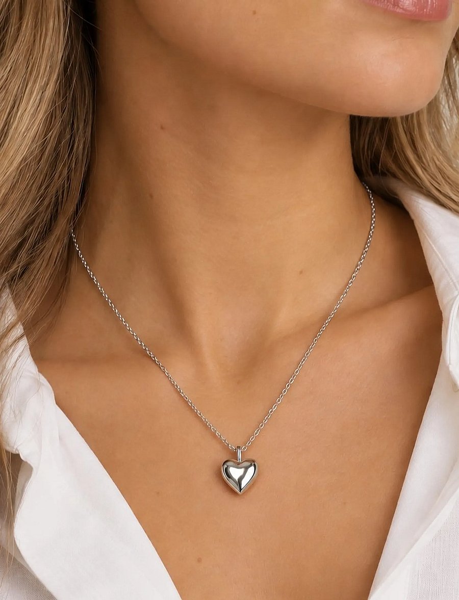SNÖ of Sweden - Brooklyn heart pendant neck 45 plain s - 45 cm - ketten mit anhänger - plain s - 0