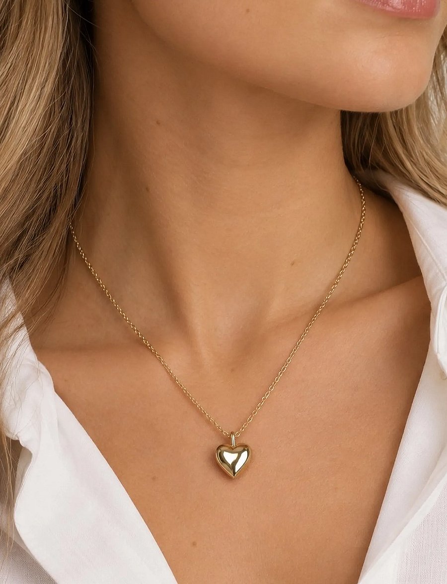 SNÖ of Sweden - Brooklyn heart pendant neck 45 plain g - 45 cm - anhänger - plain g - 0