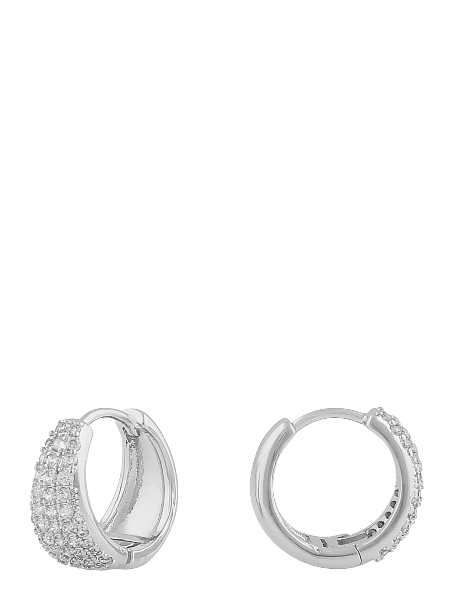 SNÖ of Sweden - Brooklyn oval ring ear s/clear - Onesize - kreolen - s/clear - 2