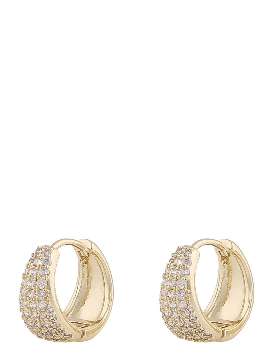 SNÖ of Sweden - Brooklyn oval ring ear g/clear - Onesize - kreolen - g/clear - 1