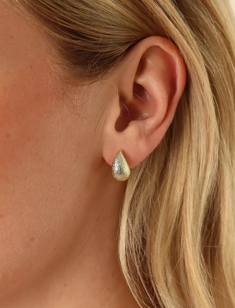SNÖ of Sweden - Yenni matt mini ear plain g - Onesize - kolczyki sztyfty - plain g - 0