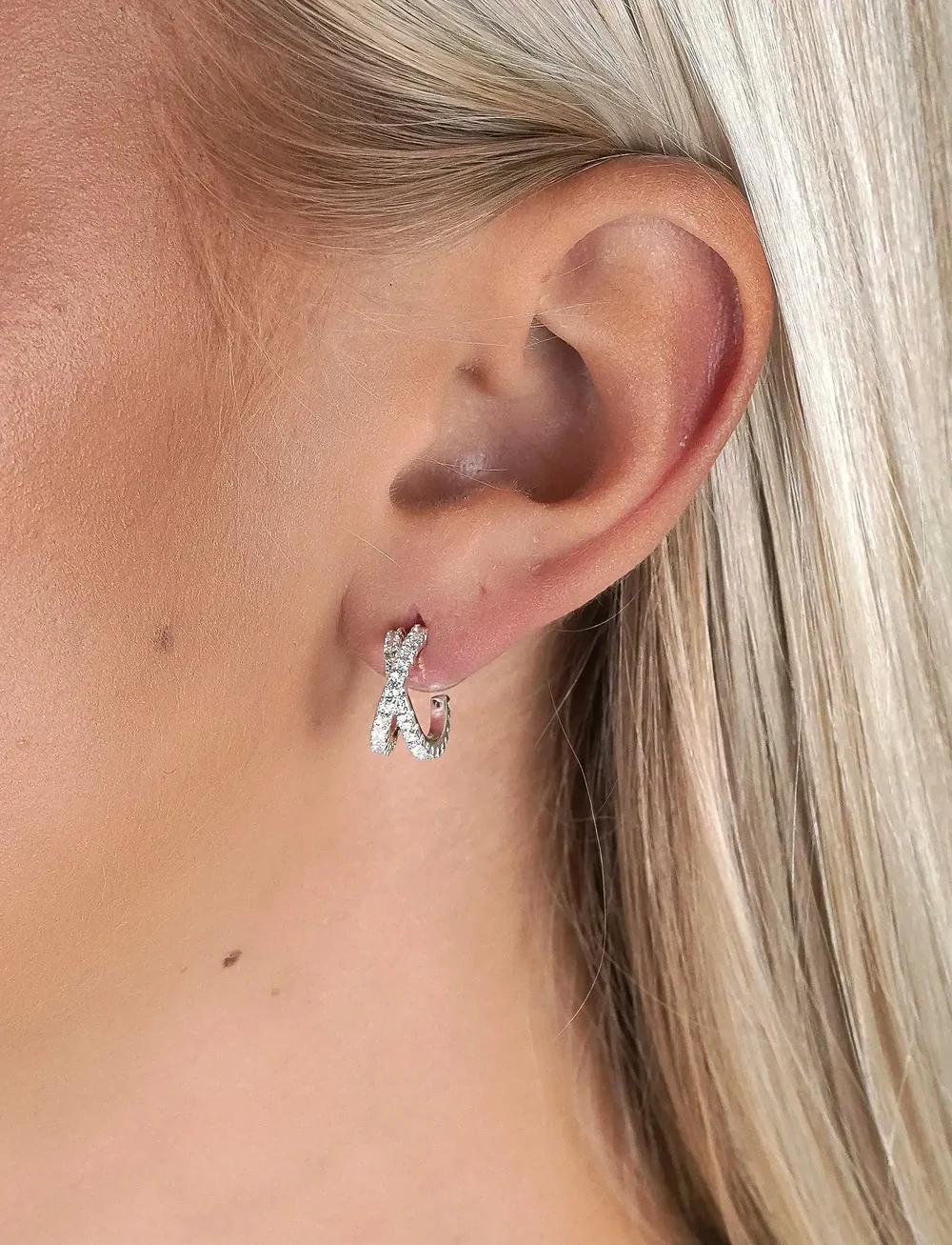 SNÖ of Sweden - Fanny double oval ear - kreolen - s/clear - 0