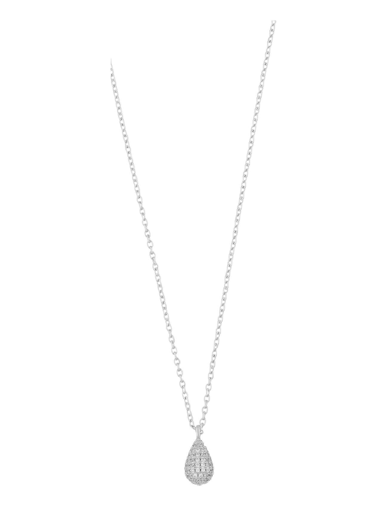 SNÖ of Sweden Naomi drop pendant neck 45 s/clear - 45 cm - Kraed - S/CLEAR / silver