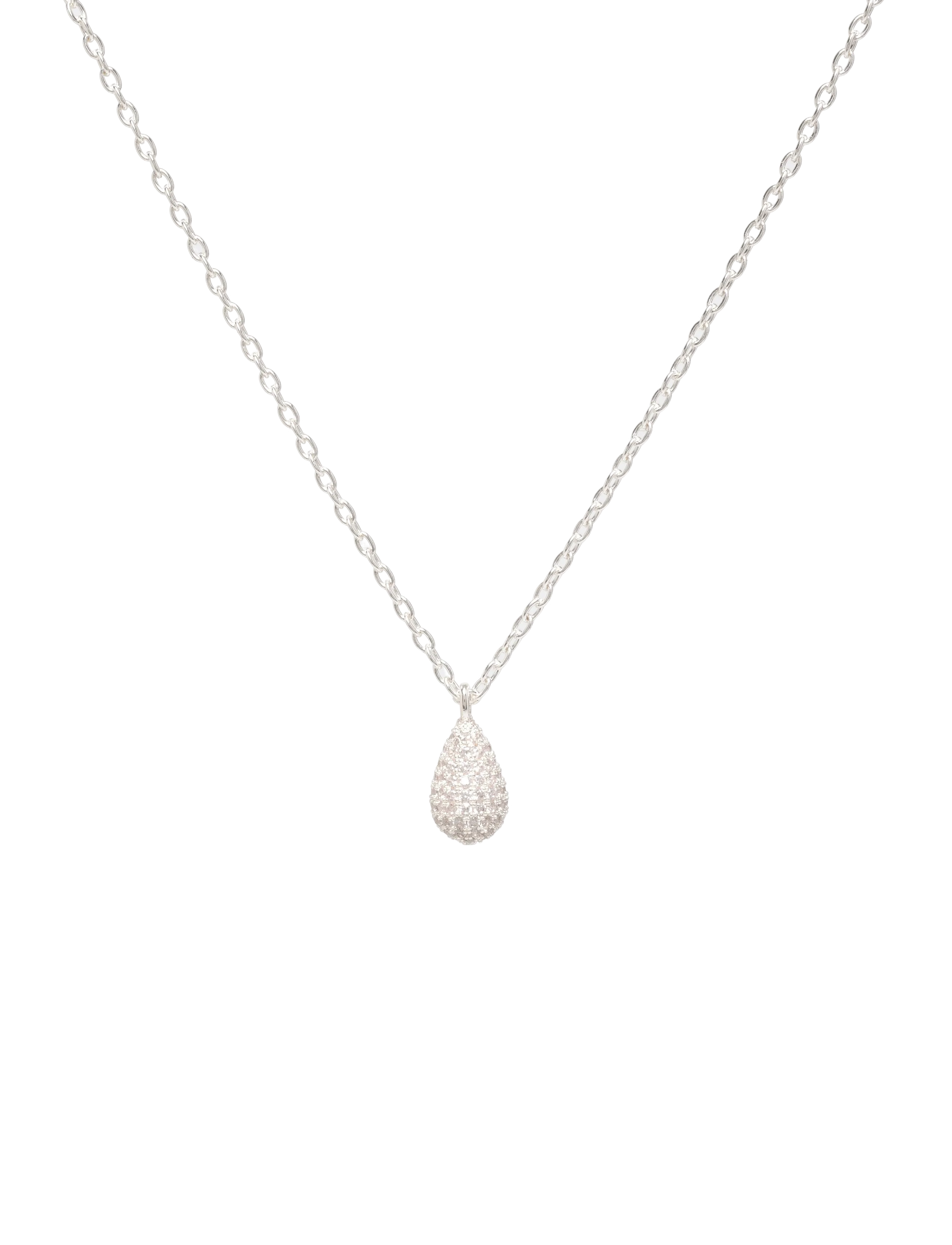 SNÖ of Sweden Naomi drop pendant neck 45 s/clear - 45 cm - Halsketten - S/CLEAR / silver