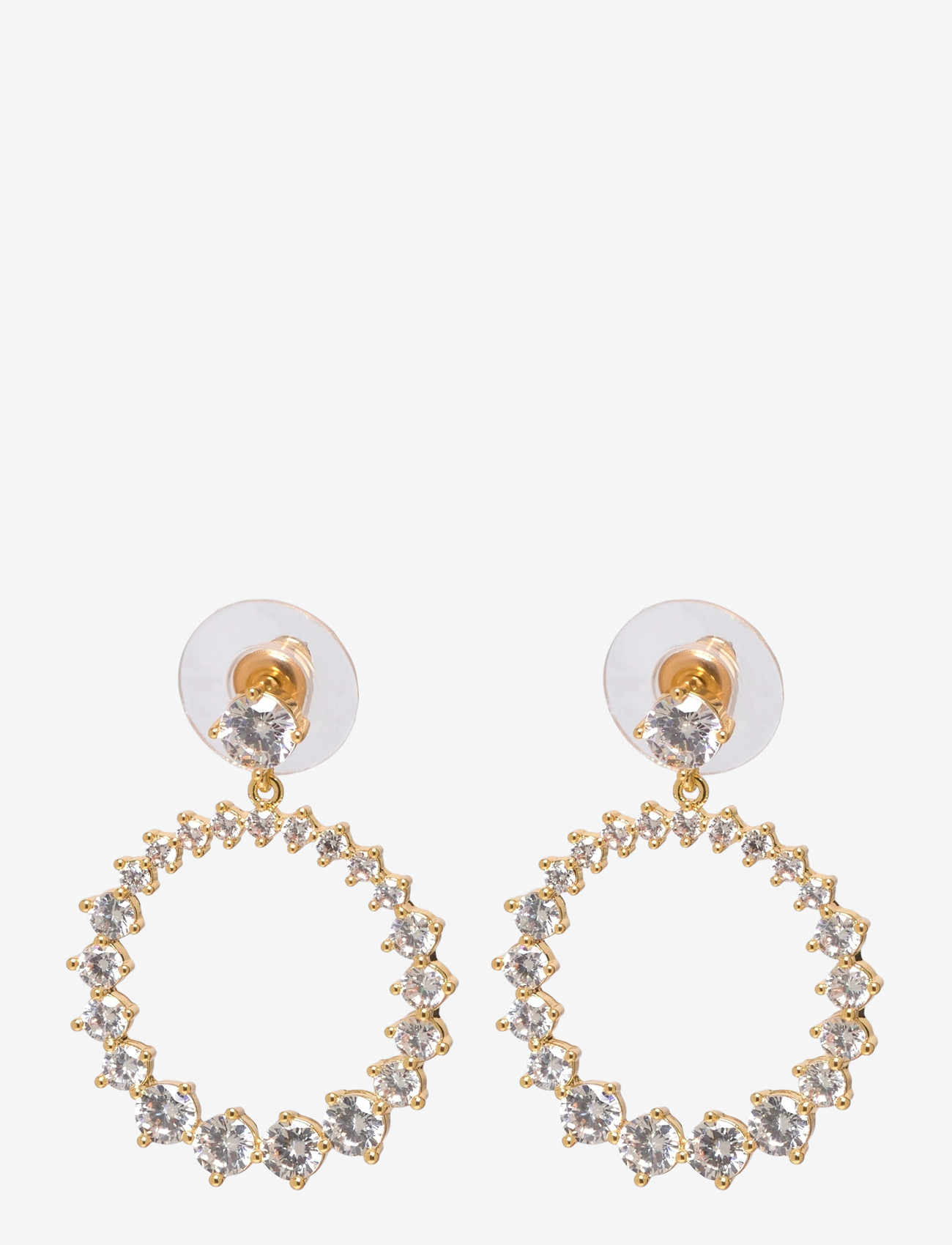 SNÖ of Sweden - Trinnie round pendant ear g/clear - Onesize - kreolen - g/clear - 0