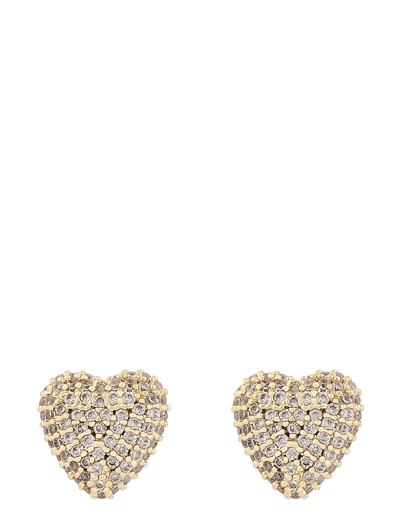 SNÖ of Sweden - Stina heart ear g/clear - Onesize - studs örhängen - g/clear - 0