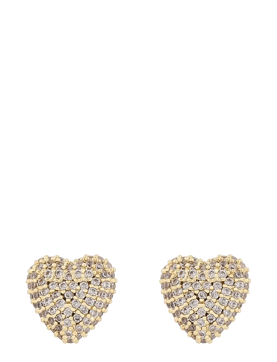 SNÖ of Sweden - Stina heart ear g/clear - Onesize - stud earrings - g/clear - 1