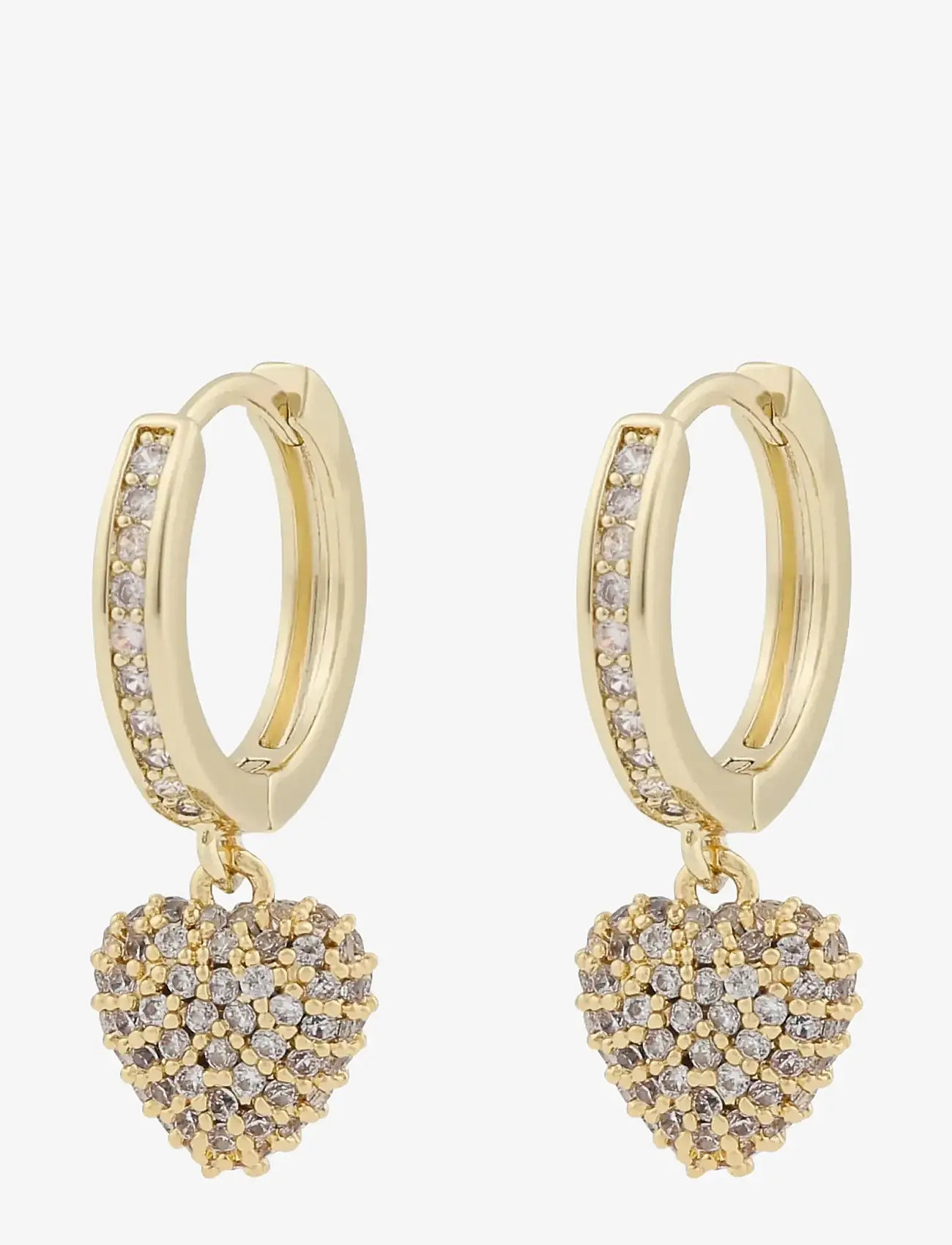 SNÖ of Sweden - Stina heart ring pendant ear g/clear - Onesize - Øreringe med vedhæng - g/clear - 0