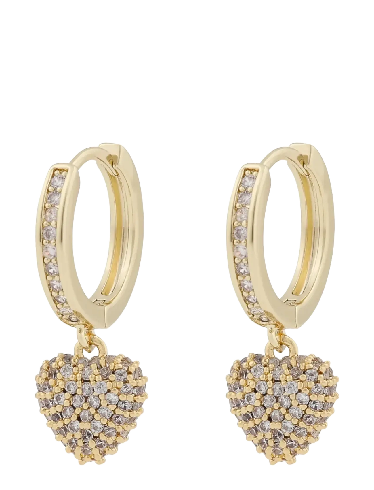 Stina heart ring pendant ear g/clear - Onesize - G/CLEAR