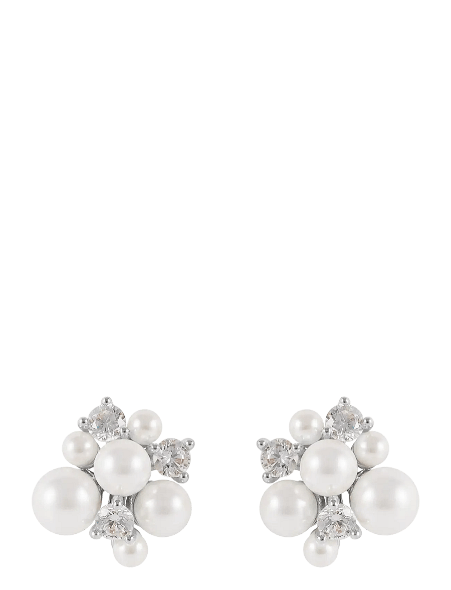 SNÖ of Sweden - Mayfair irregular pearl ear s/white - Onesize - perlenohrringe - s/white - 1