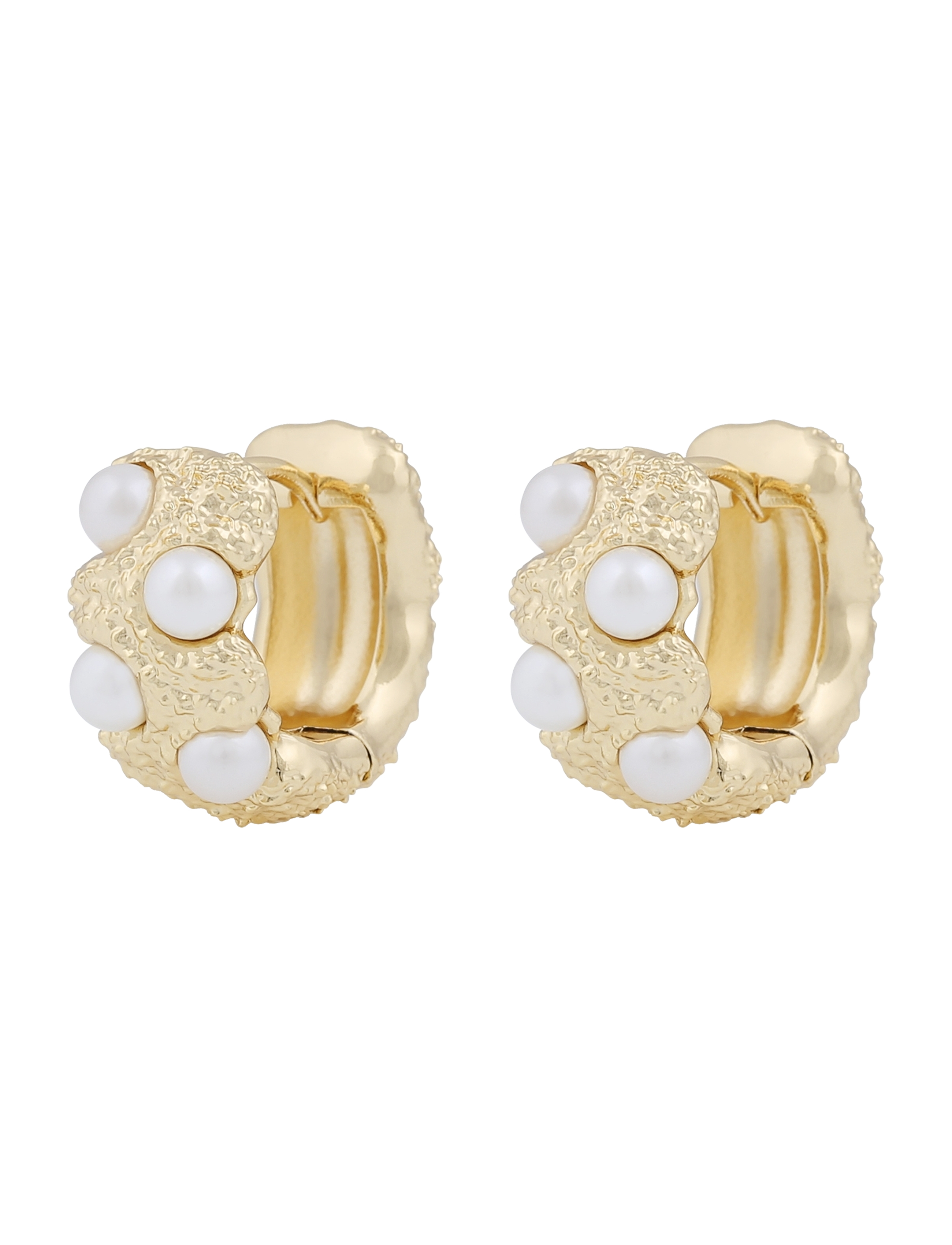 SNÖ OF SWEDEN Gisele Big Ring Ear G/Weiß - Onesize Gold - One Size - Damen