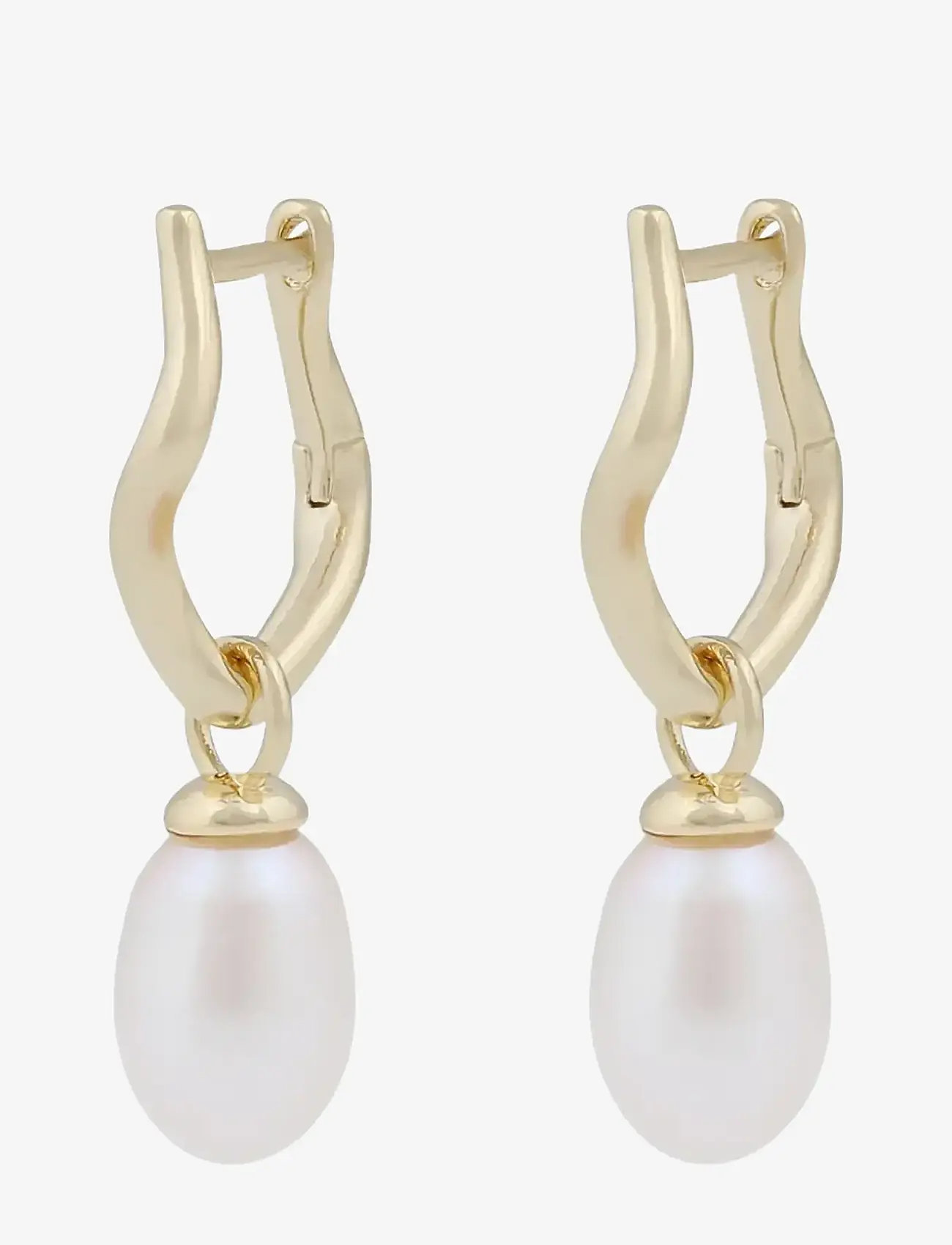 SNÖ of Sweden - Hilma small ring pendant ear g/white - Onesize - rippuvad kõrvarõngad - g/white - 1