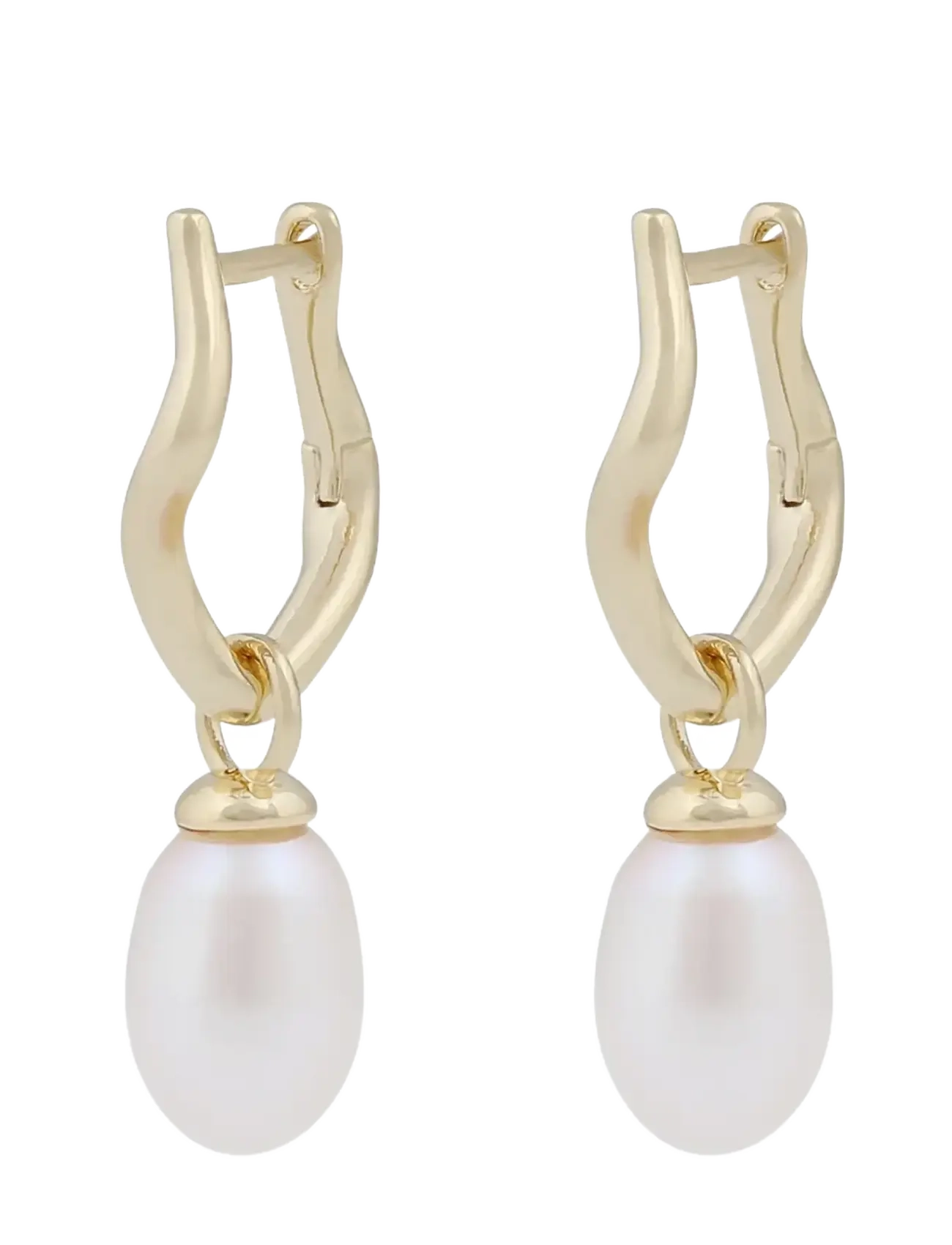 Hilma small ring pendant ear g/white - Onesize - G/WHITE