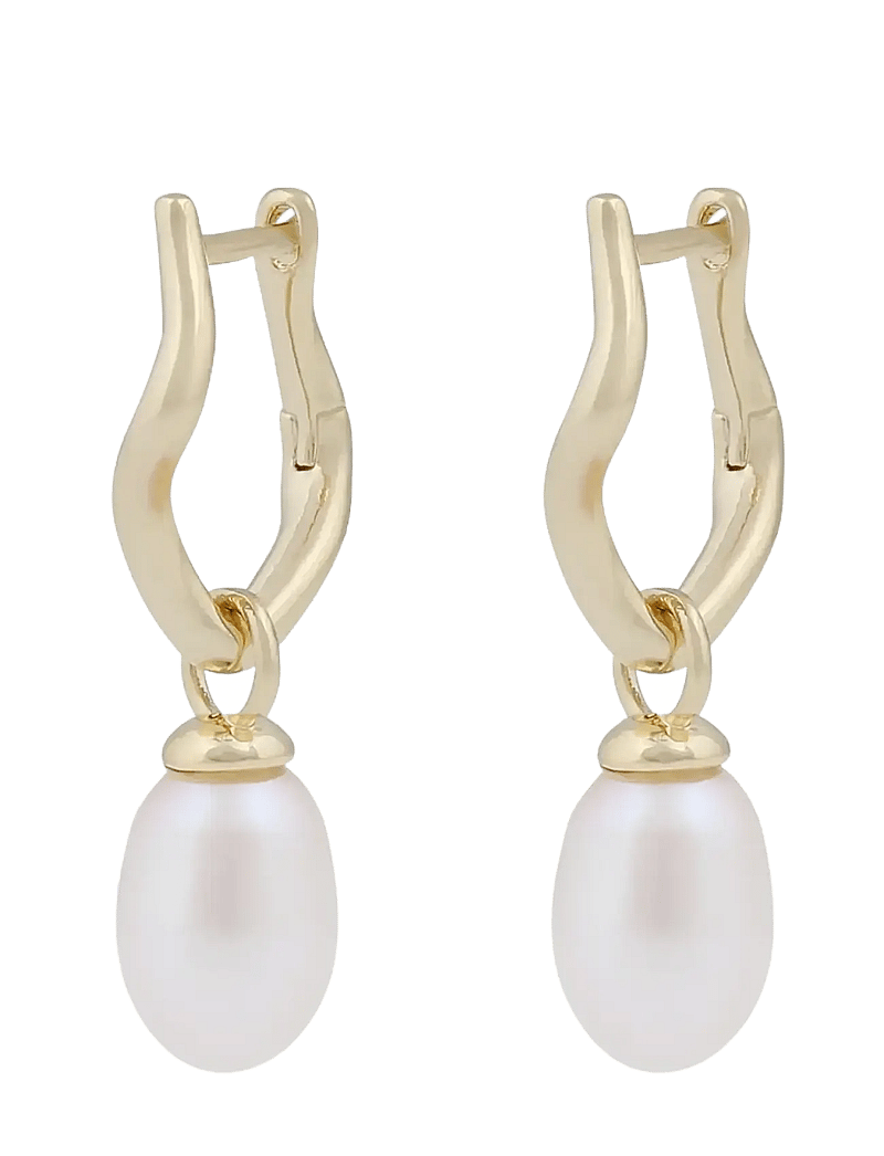 SNÖ of Sweden - Hilma small ring pendant ear g/white - Onesize - rippuvad kõrvarõngad - g/white - 1