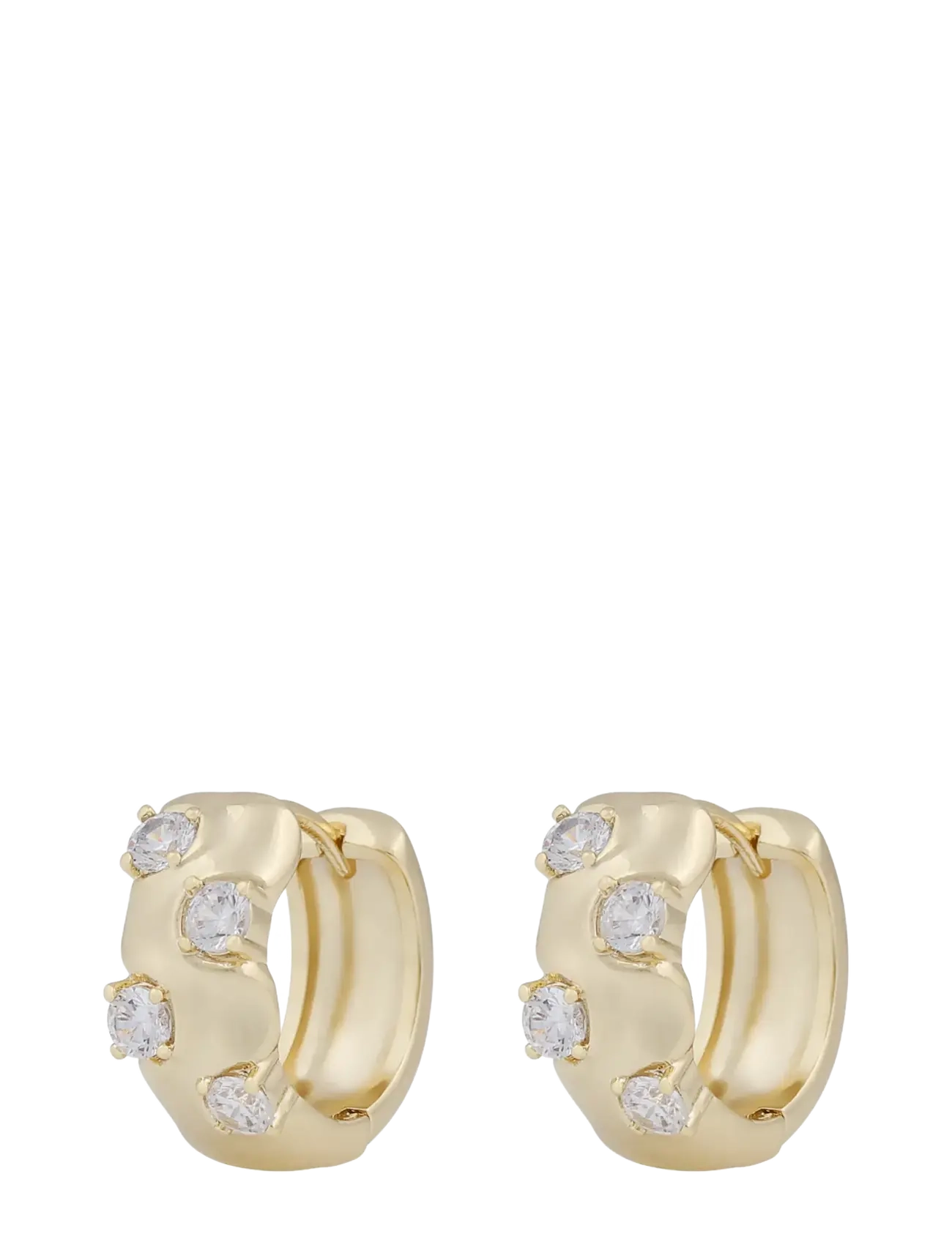 SNÖ OF SWEDEN Jen Stone Wide Ring Ear G/Clear - Onesize Gold - One Size - Damen