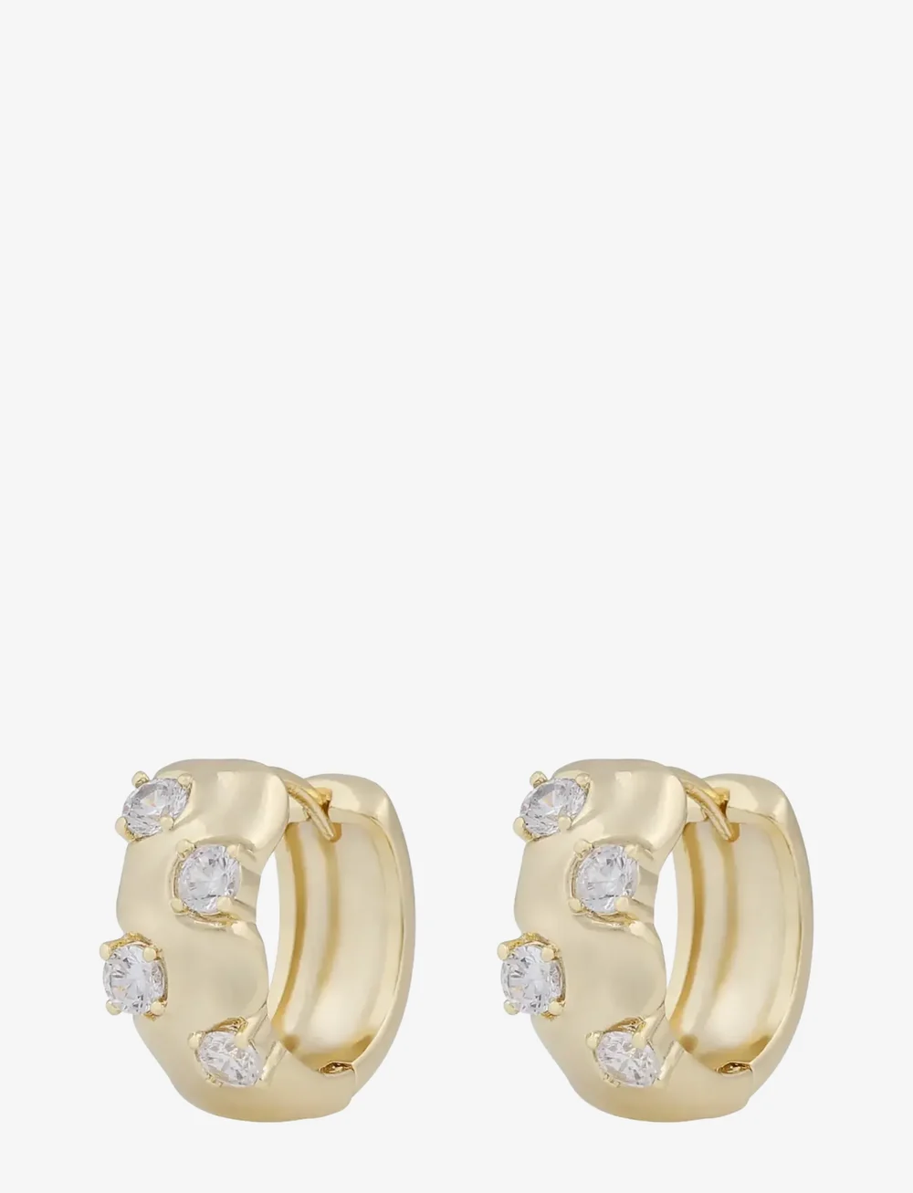 SNÖ of Sweden - Jen stone wide ring ear g/clear - Onesize - kreolen - g/clear - 1