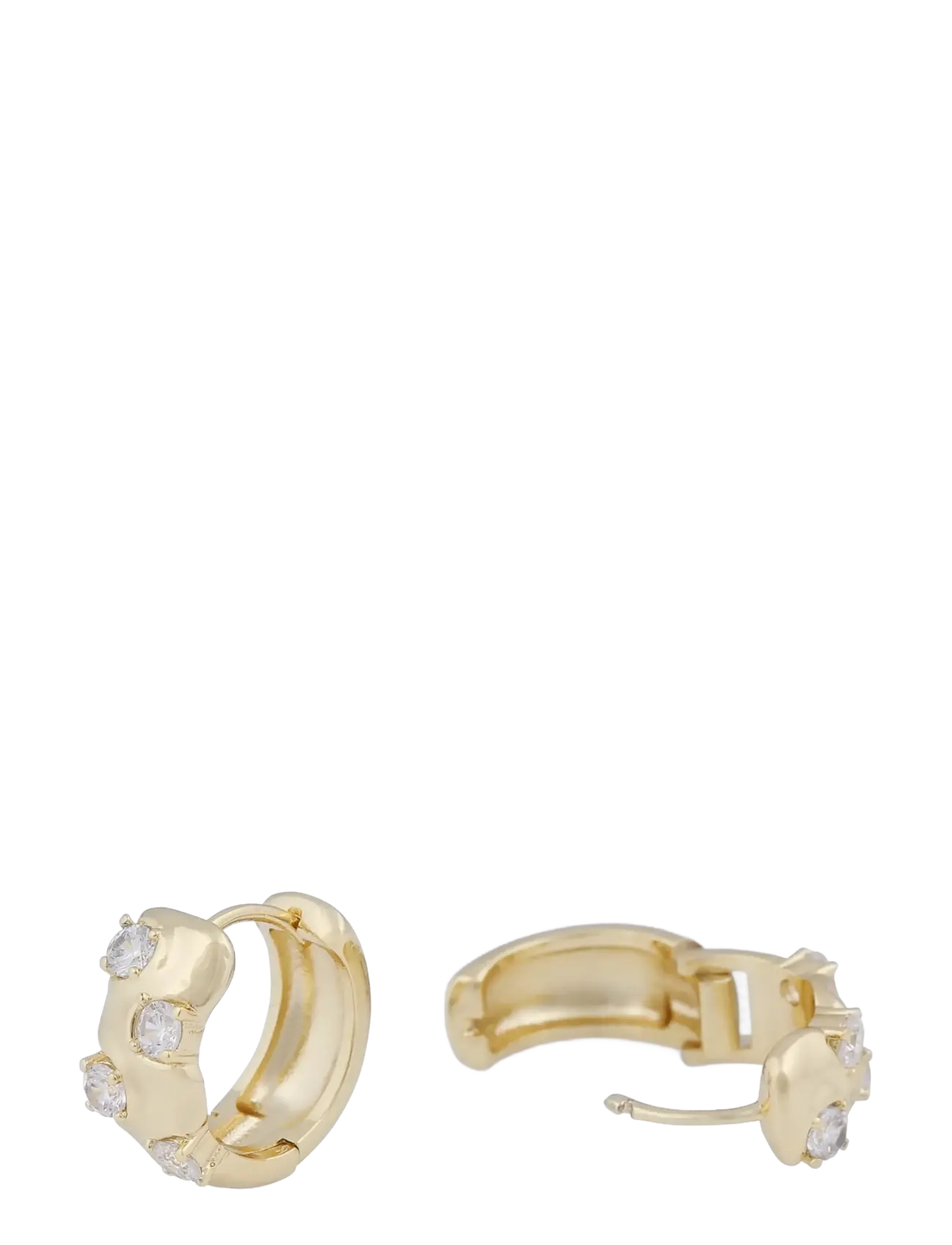 SNÖ of Sweden - Jen stone wide ring ear g/clear - Onesize - cerceaux - g/clear - 2