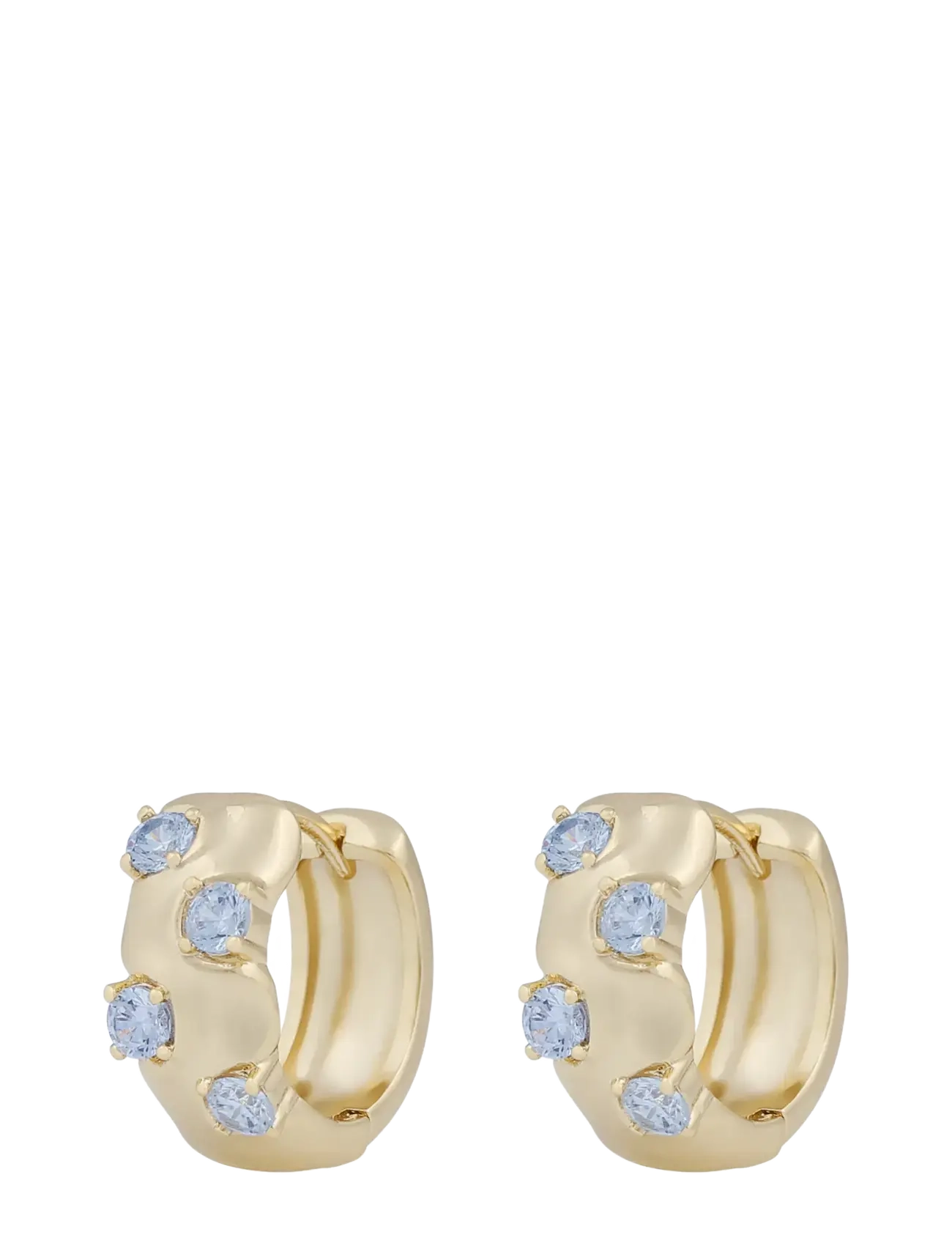 SNÖ of Sweden - Jen stone wide ring ear g/light blue - Onesize - g/light blue - 1