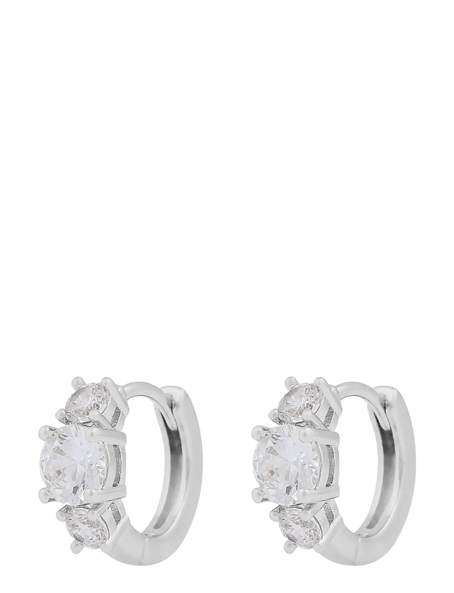 SNÖ of Sweden - Jen stone ring ear s/clear - Onesize - creoler & hoops - s/clear - 1