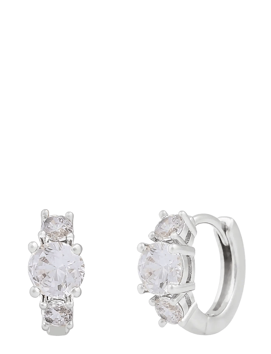 SNÖ of Sweden - Jen stone ring ear s/clear - Onesize - creoler & hoops - s/clear - 2