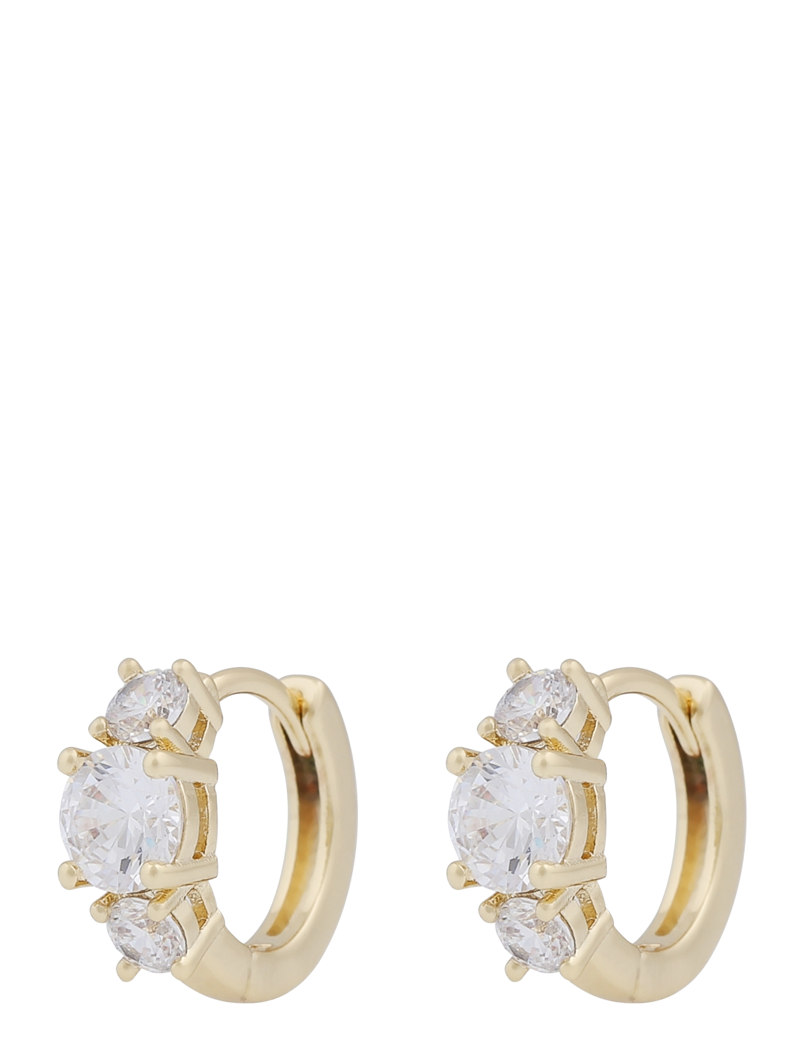 SNÖ of Sweden Jen stone ring ear g/clear - Onesize - Hoops - G/CLEAR / gold