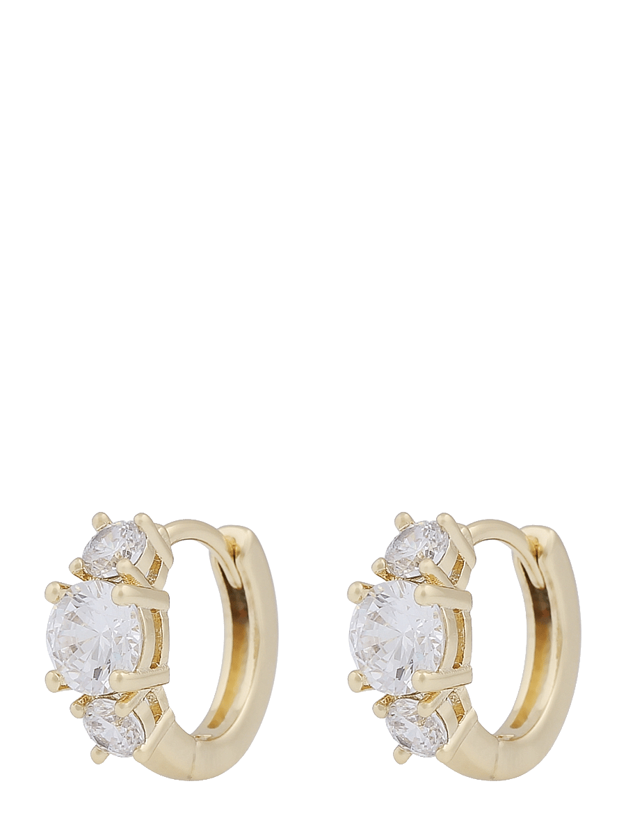 SNÖ of Sweden - Jen stone ring ear g/clear - Onesize - auskarai rinkutės - g/clear - 1