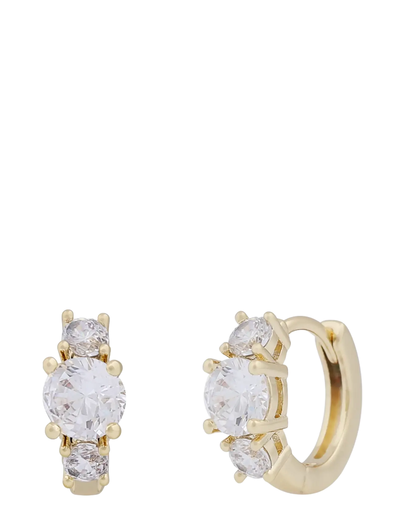 SNÖ of Sweden - Jen stone ring ear g/clear - Onesize - hoops - g/clear - 2