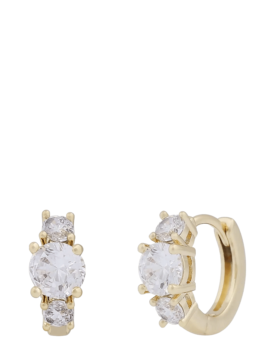 SNÖ of Sweden - Jen stone ring ear g/clear - Onesize - auskarai rinkutės - g/clear - 2