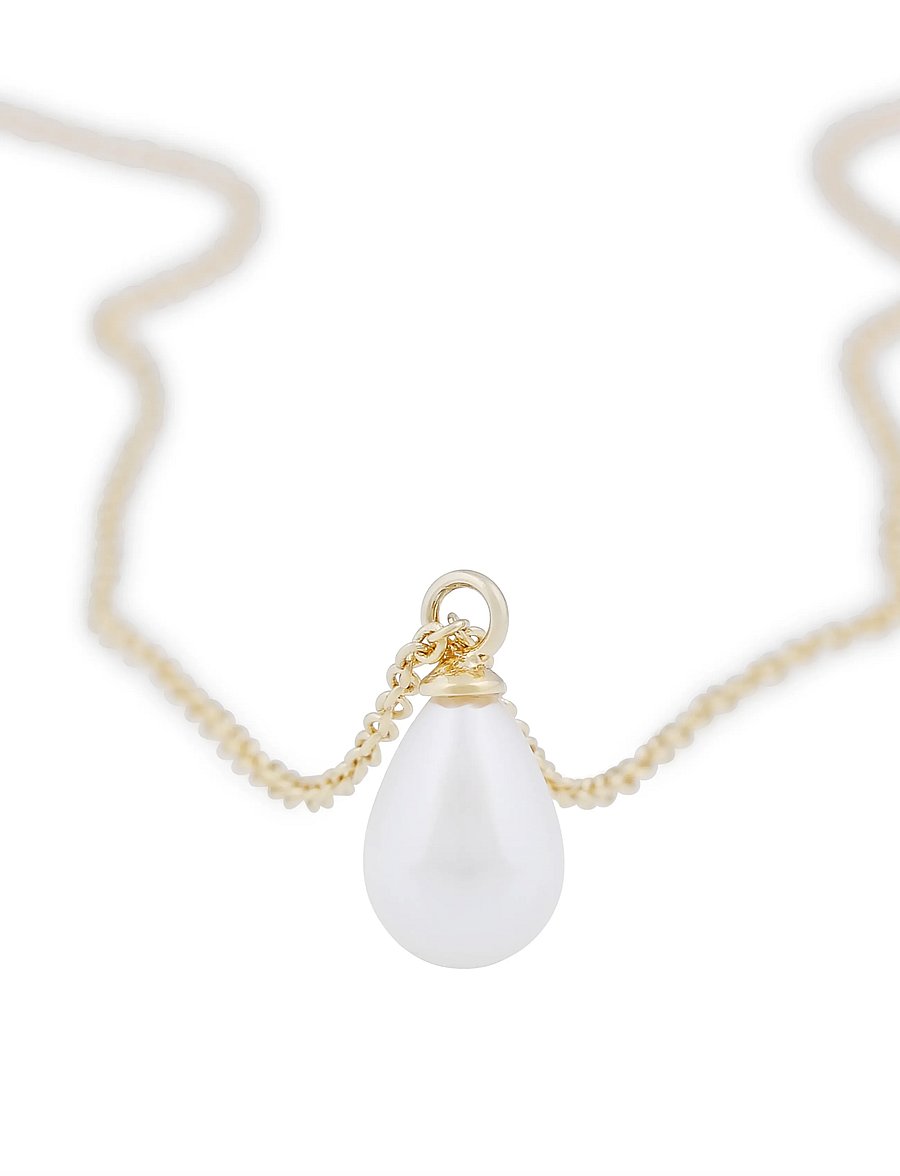 SNÖ of Sweden - Lucy drop pendant neck 45 g/white - 45 cm - halsketten - g/white - 2