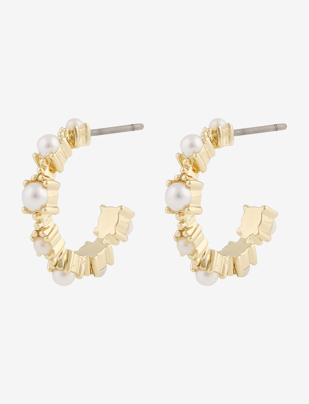 SNÖ of Sweden - Lucy oval ear g/white - Onesize - perleøreringe - g/white - 1