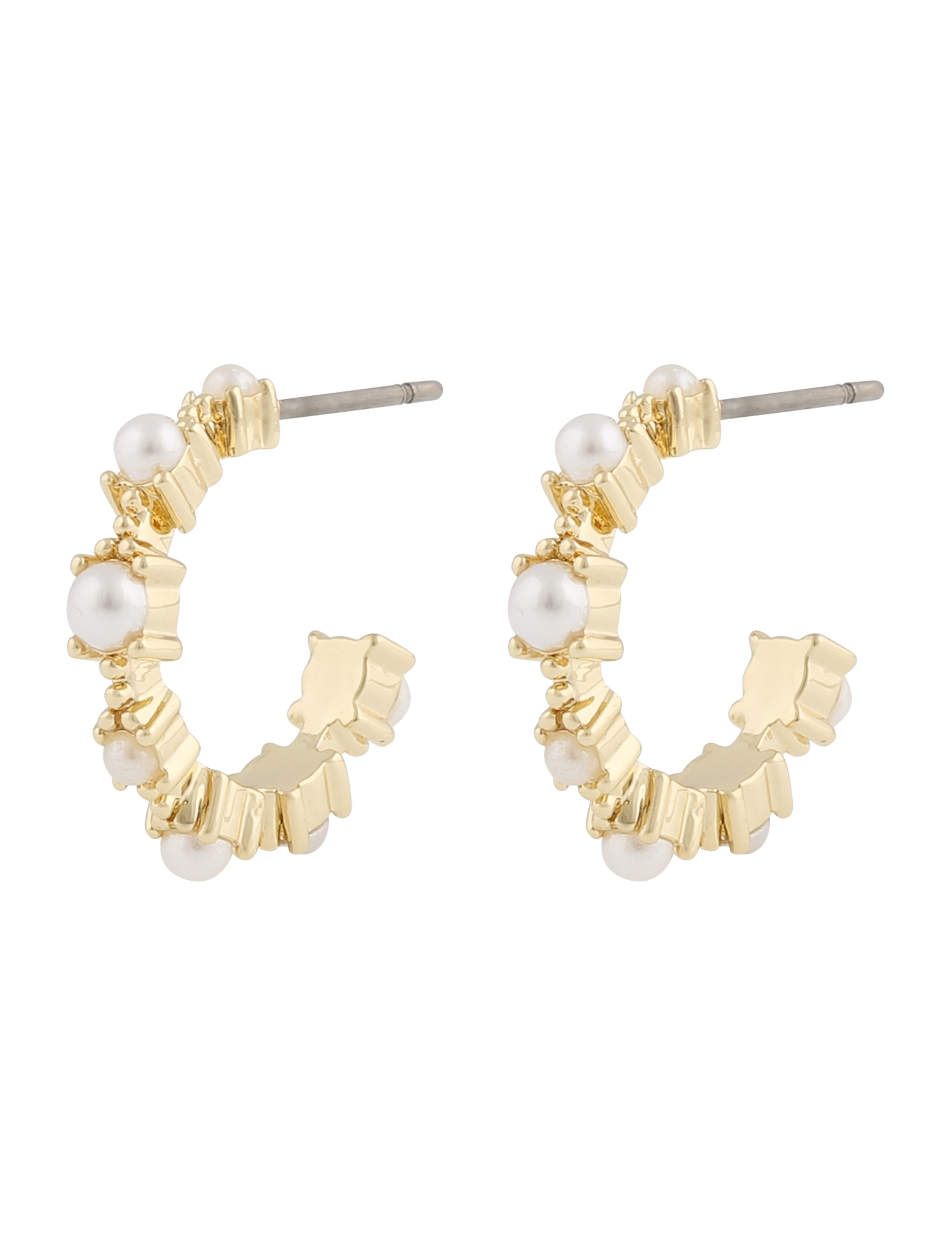SNÖ of Sweden Lucy oval ear g/white - Onesize - Kampagne - G/WHITE / gold