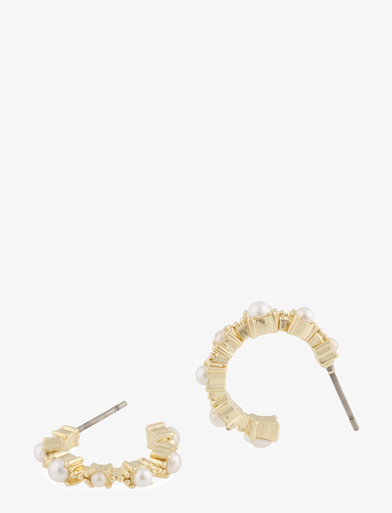 SNÖ of Sweden - Lucy oval ear g/white - Onesize - perlų auskarai - g/white - 2