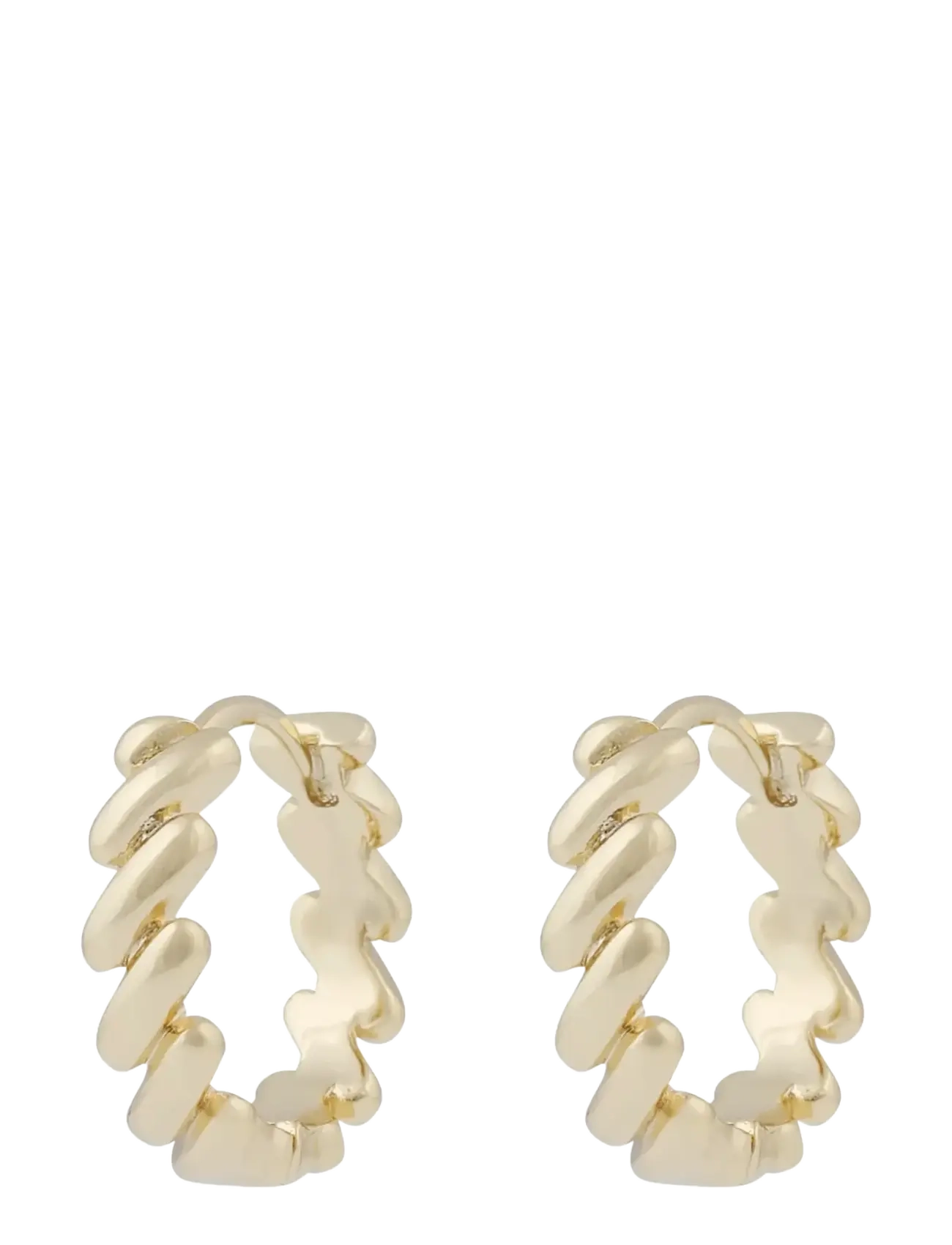 SNÖ of Sweden Row twist ring ear plain g - Onesize - Hoops - PLAIN G / gold