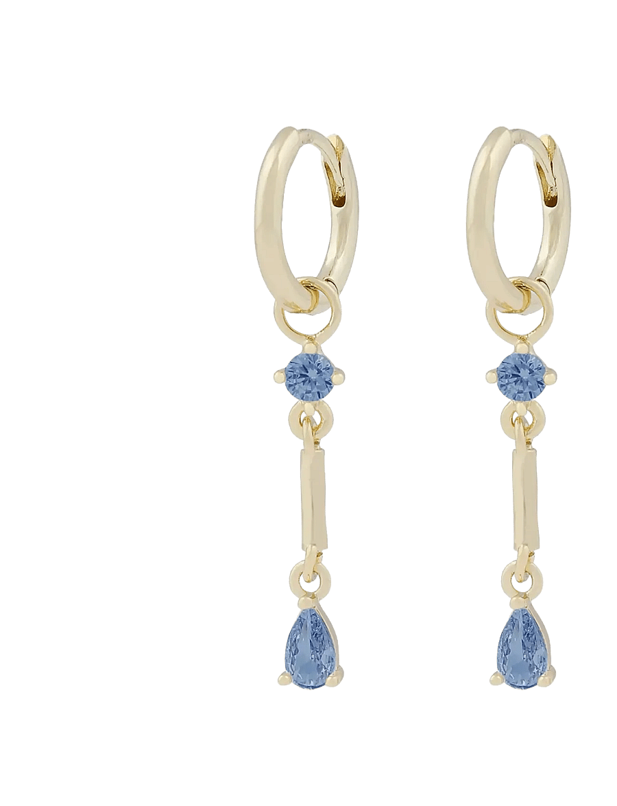 SNÖ of Sweden - Seine ring pendant ear g/light blue - Onesize - g/light blue - 0