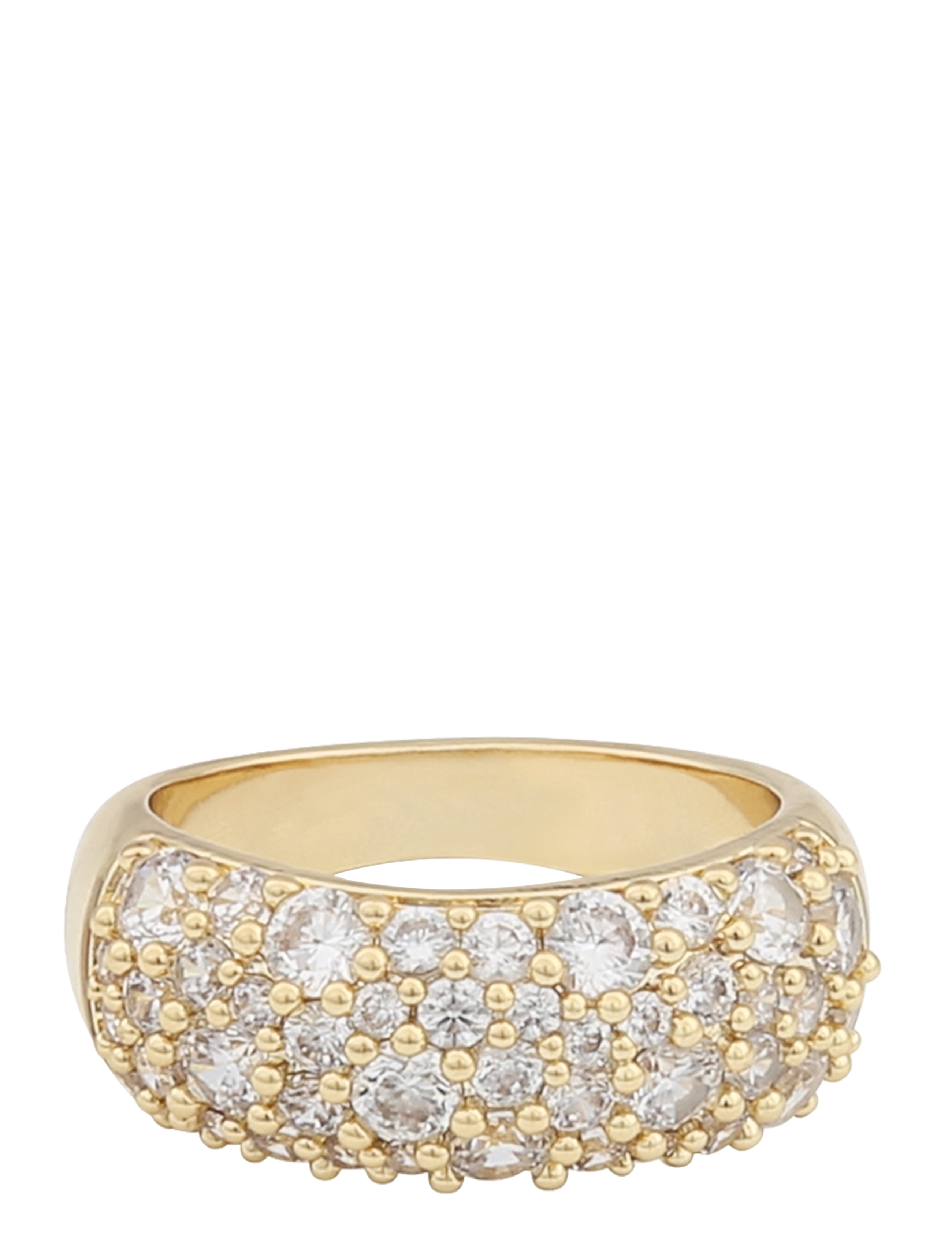 SNÖ of Sweden - Rio wide stone ring  g/clear - plain g - 1