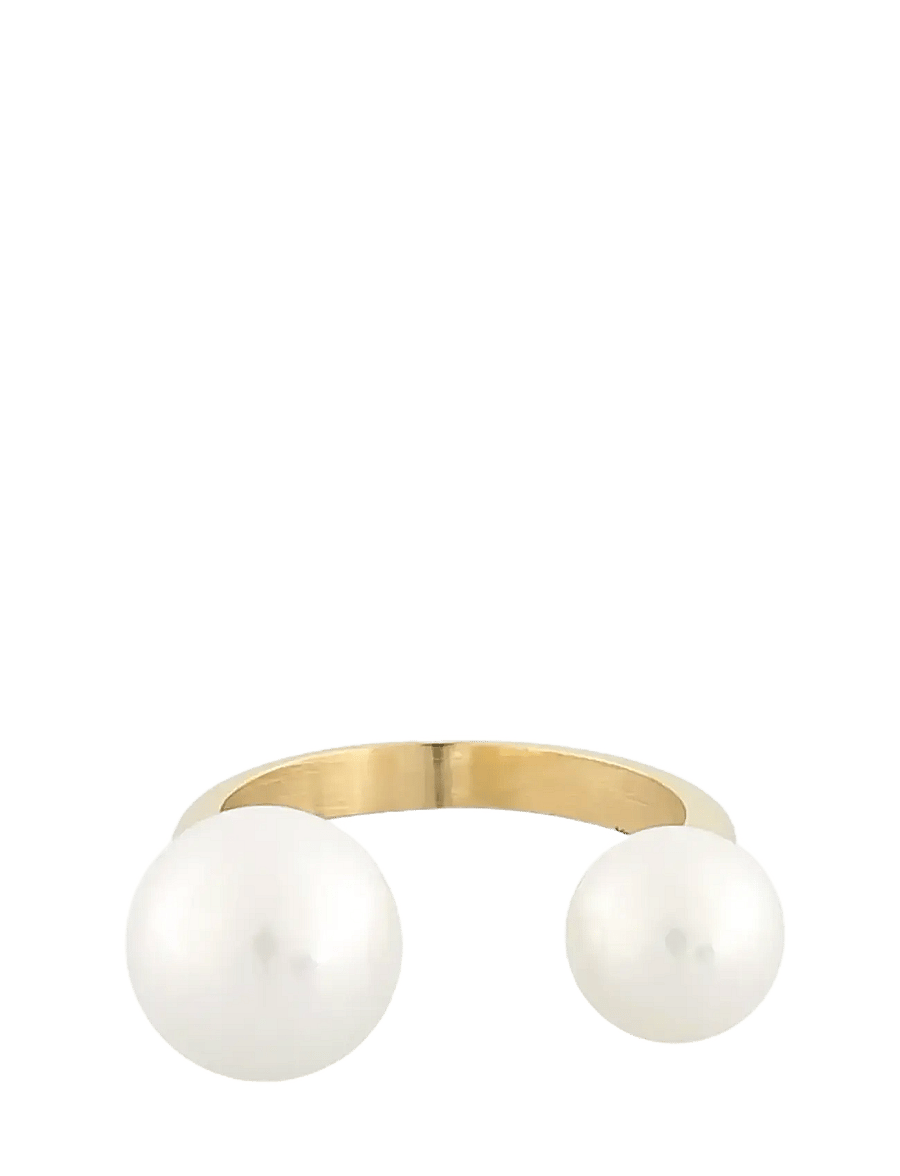 SNÖ of Sweden - Rio double pearl ring g/white - M - ringer - g/white - 1