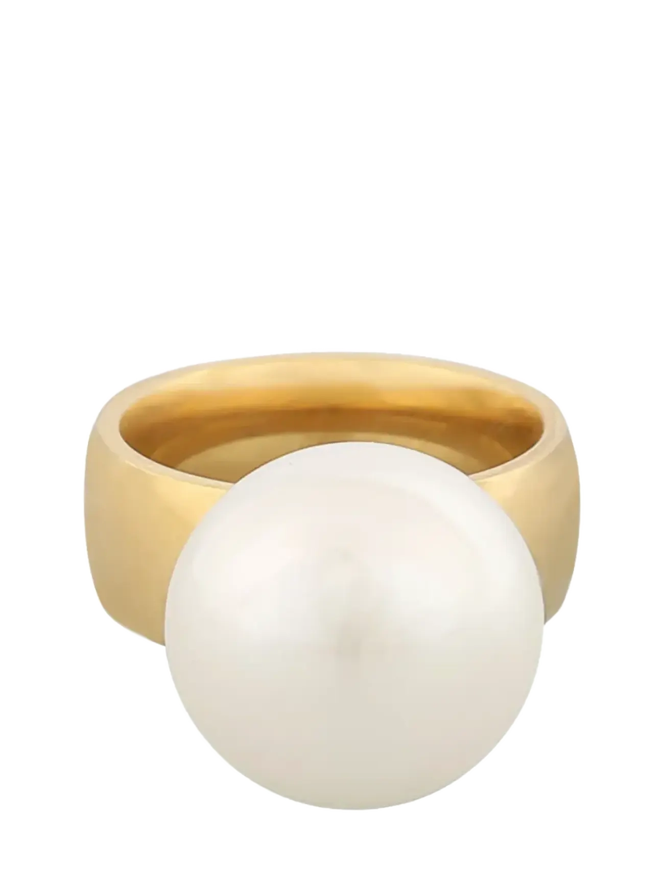 SNÖ of Sweden Rio big pearl ring g/white - M - Ringe - G/WHITE / gold