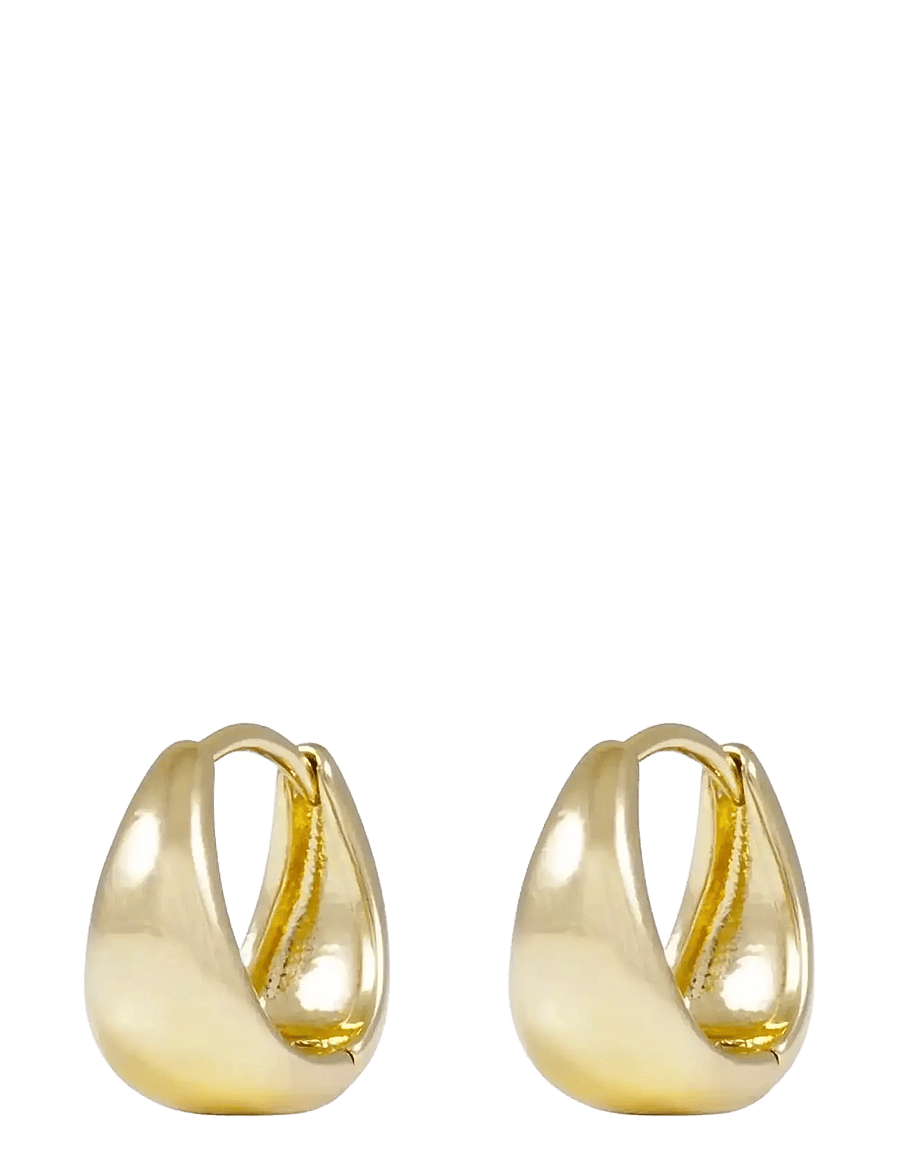 SNÖ of Sweden - Honey drop ring ear 12mm plain g - Onesize - plain g - 1