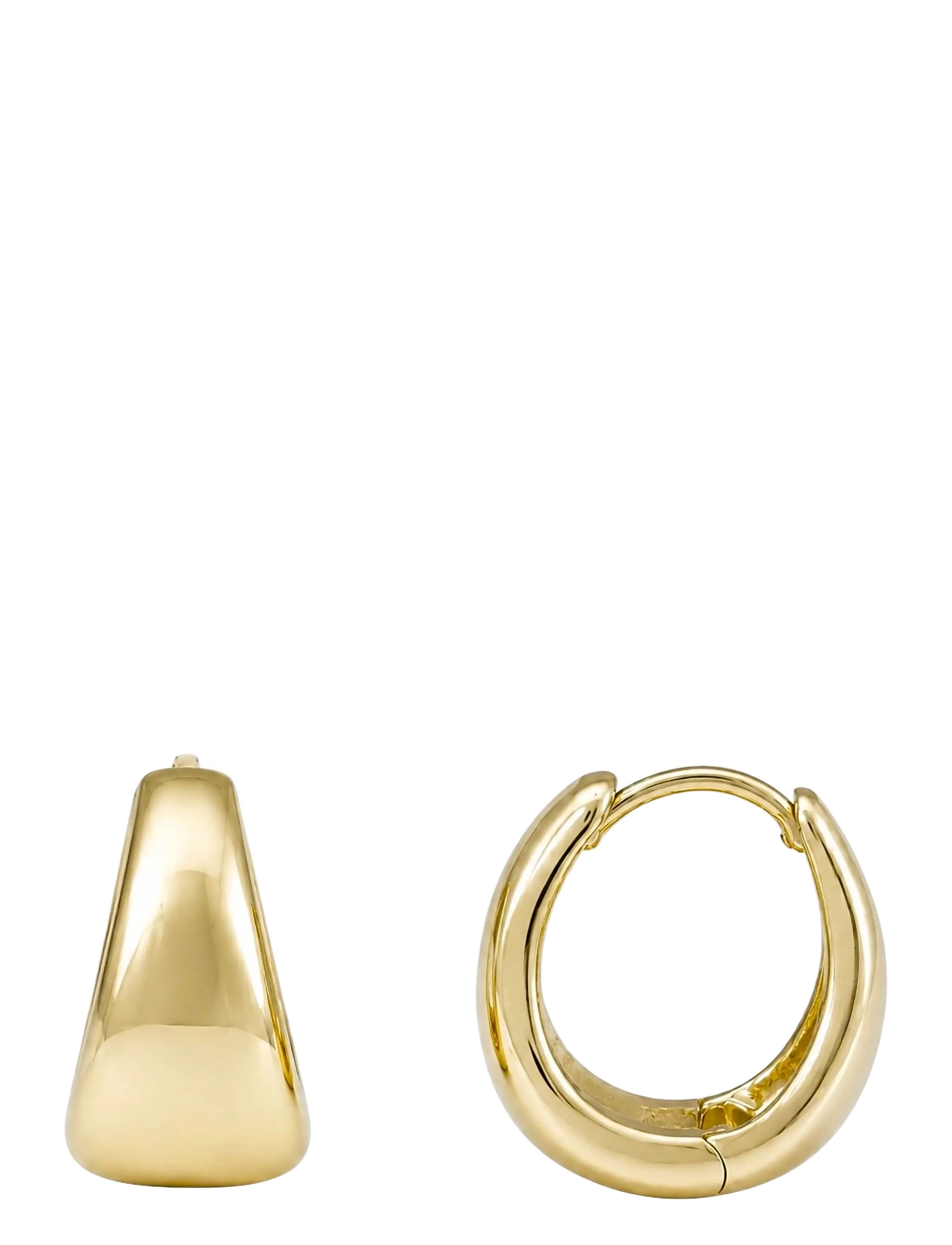 SNÖ of Sweden - Honey drop ring ear 12mm plain g - Onesize - plain g - 2